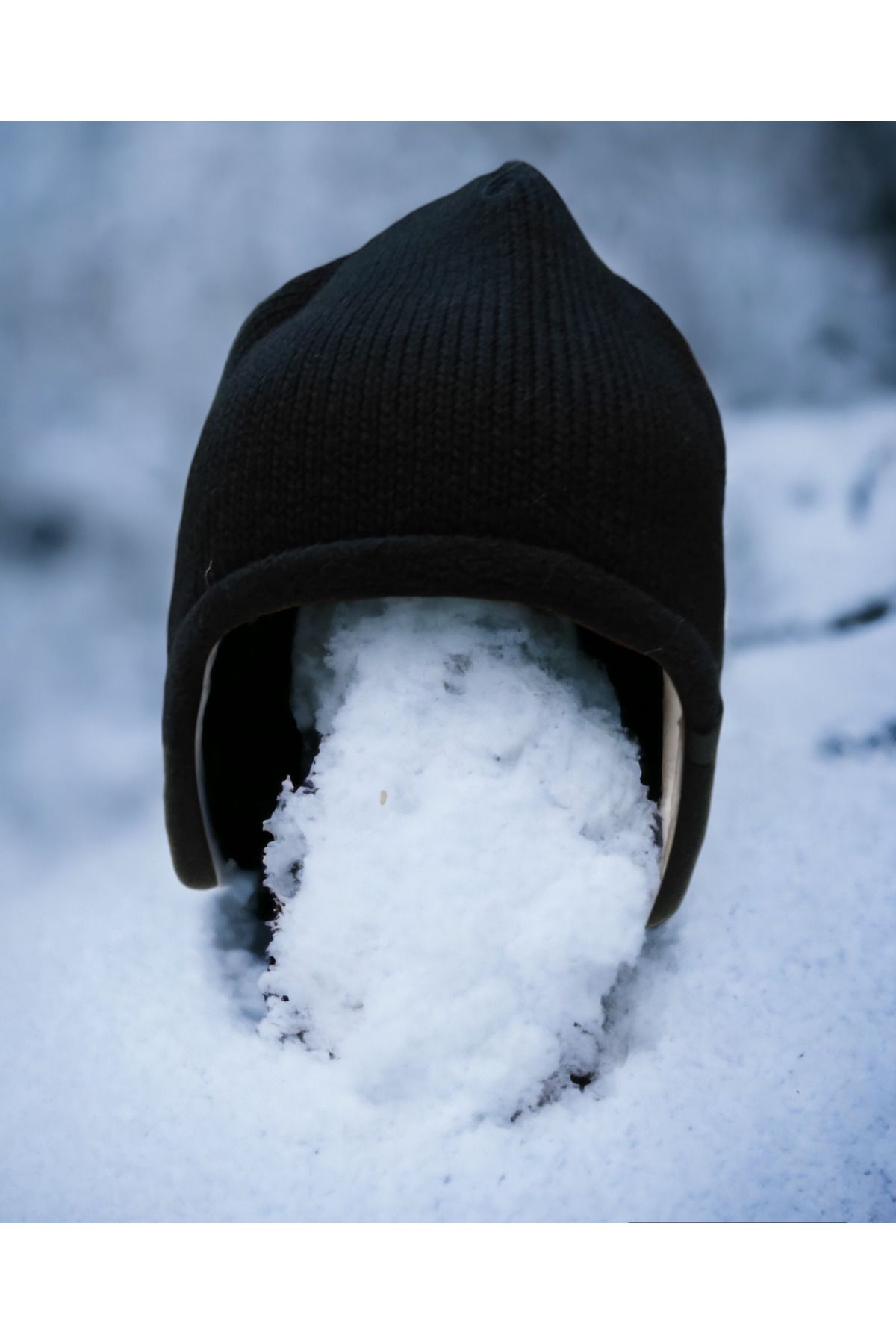 Shopiolog Unisex İçi Polar Kulak Ense Koruyuculu Rüzgar Geçirmez Termal Örme Bere