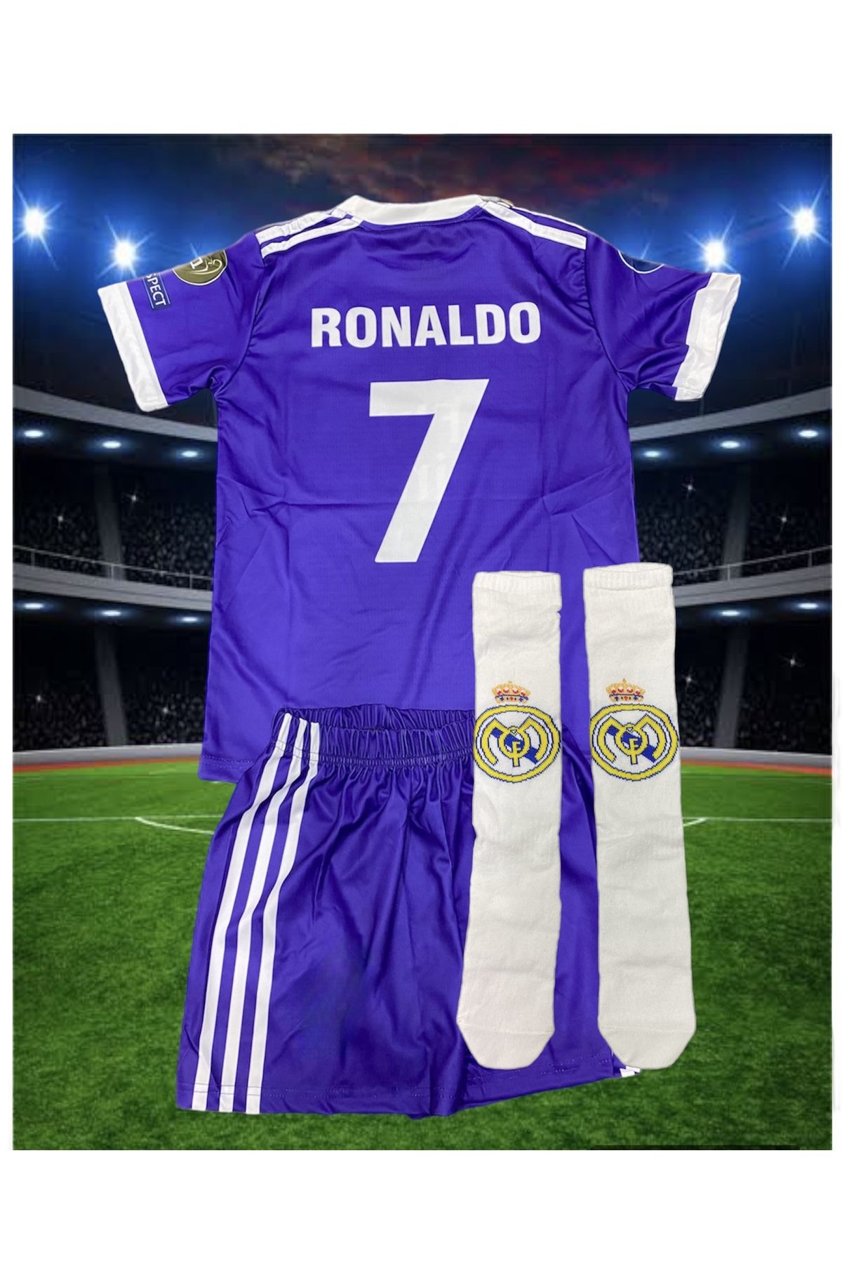 Suq giyim Kopya - Futbol Forma Çocuklar Için 3 Parça Ronaldo 2017 Real Madrid