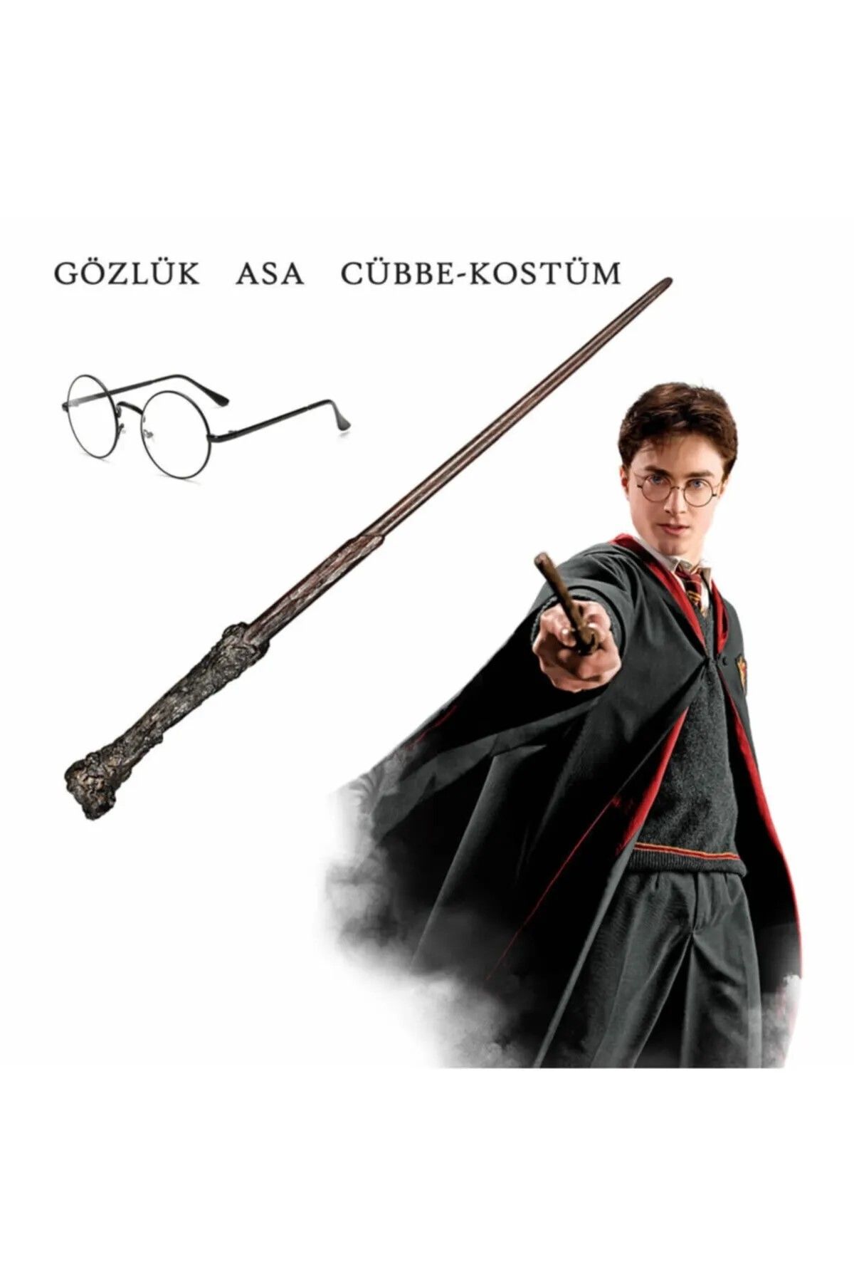 Harry Potter Pelerin Gryffindor Kostüm Cübbe - Asa - Gözlük