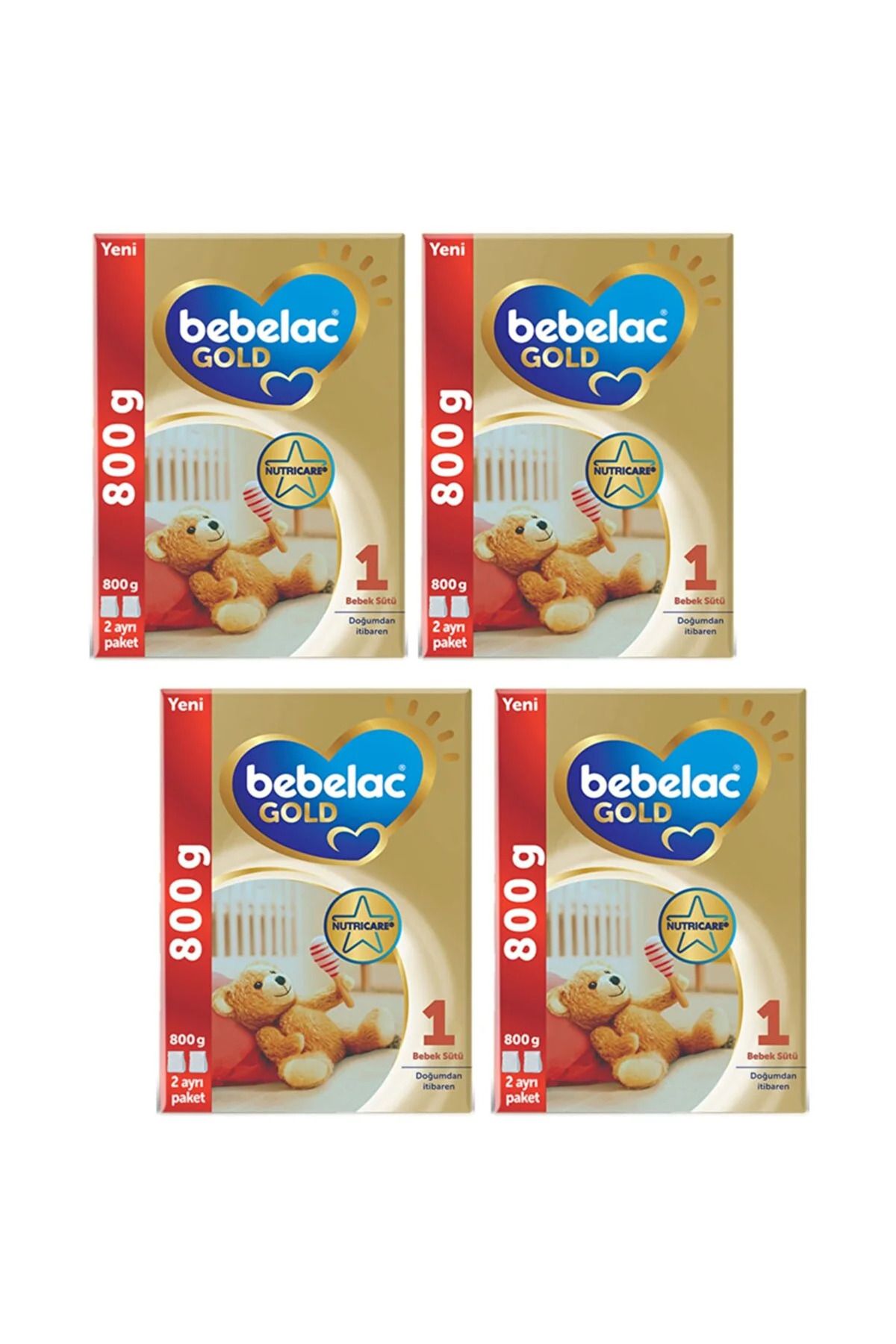 Bebelac Gold 1 Numara 800 gr 0-6 Ay 4`lü Avantaj Paketi(3200 GR)