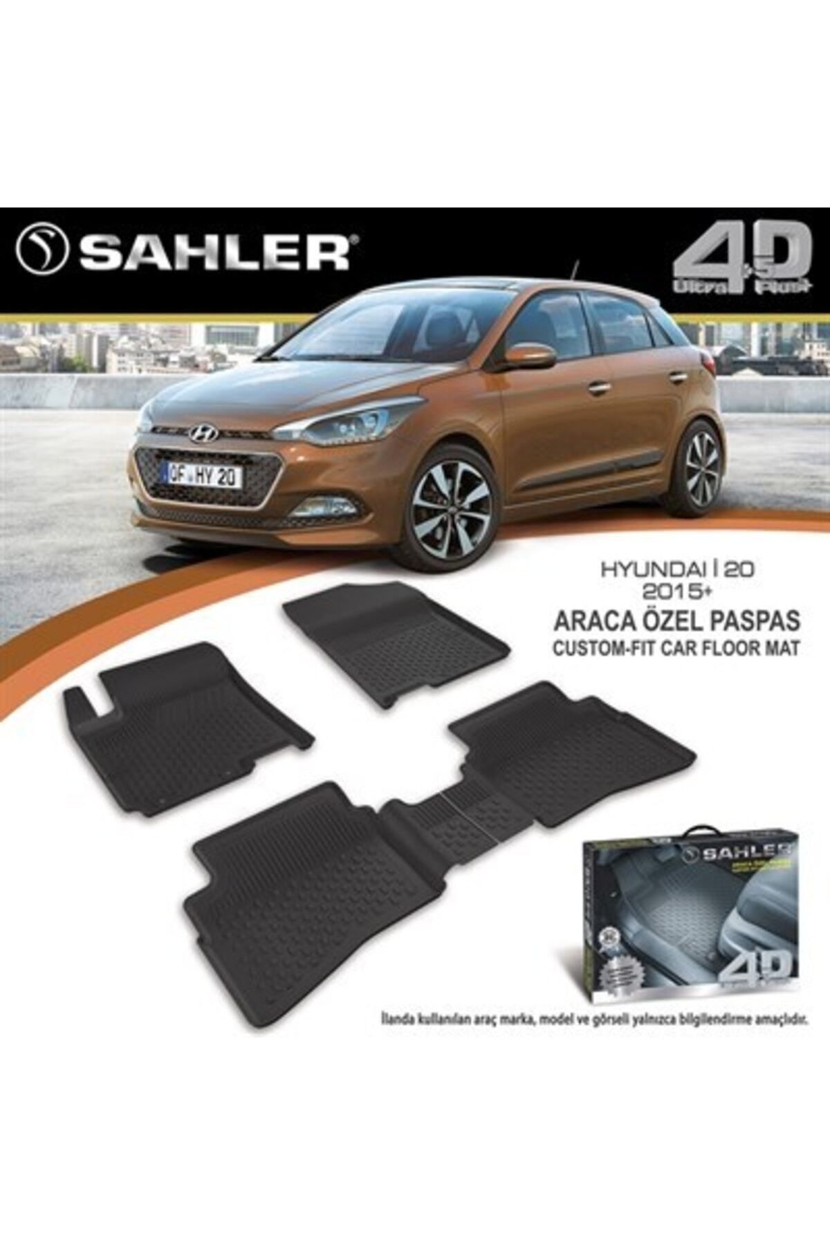 Sahler Hyundai I20 Paspas 2015 2019 Uyumlu 4.5d Havuzlu Paspas