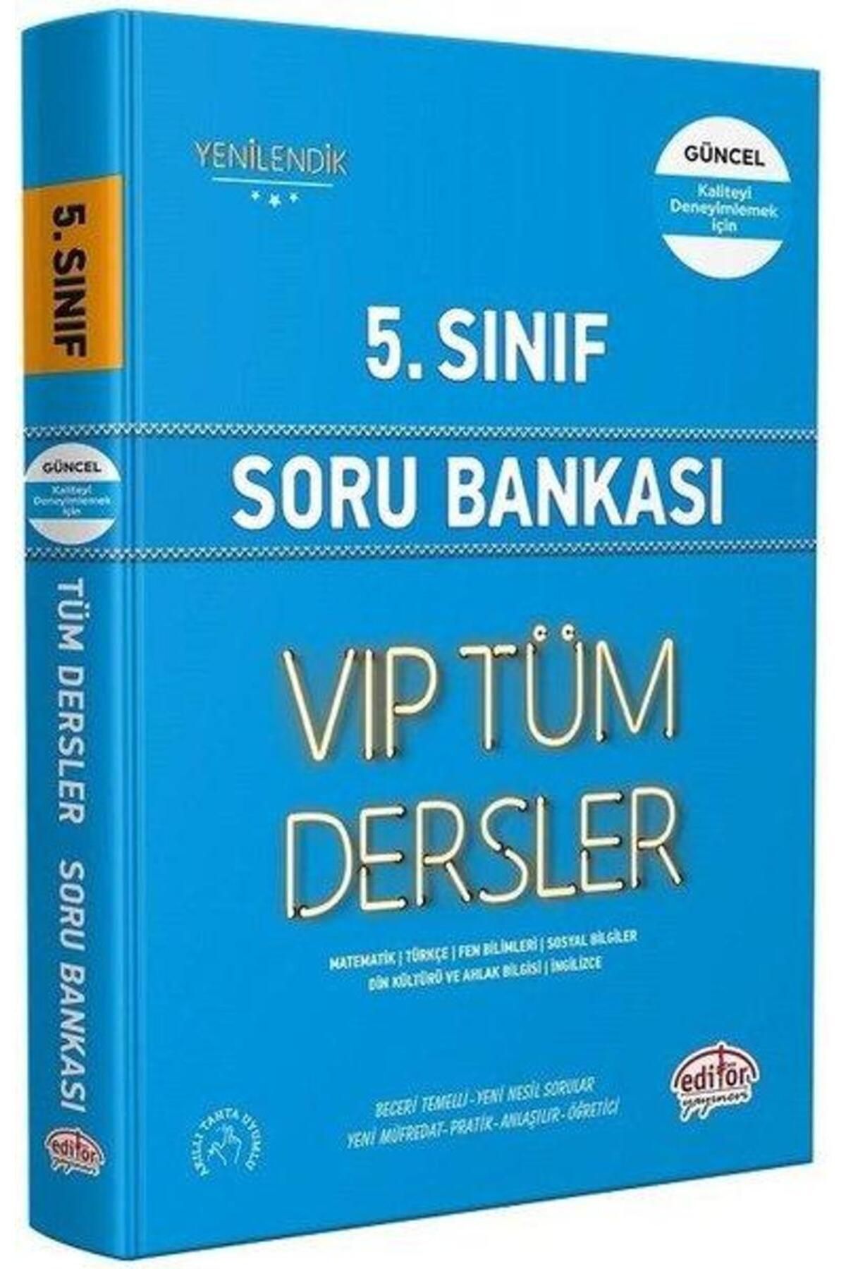 Editör Yayınları 5.Sınıf VIP Tüm Dersler Soru Bankası Mavi Kitap