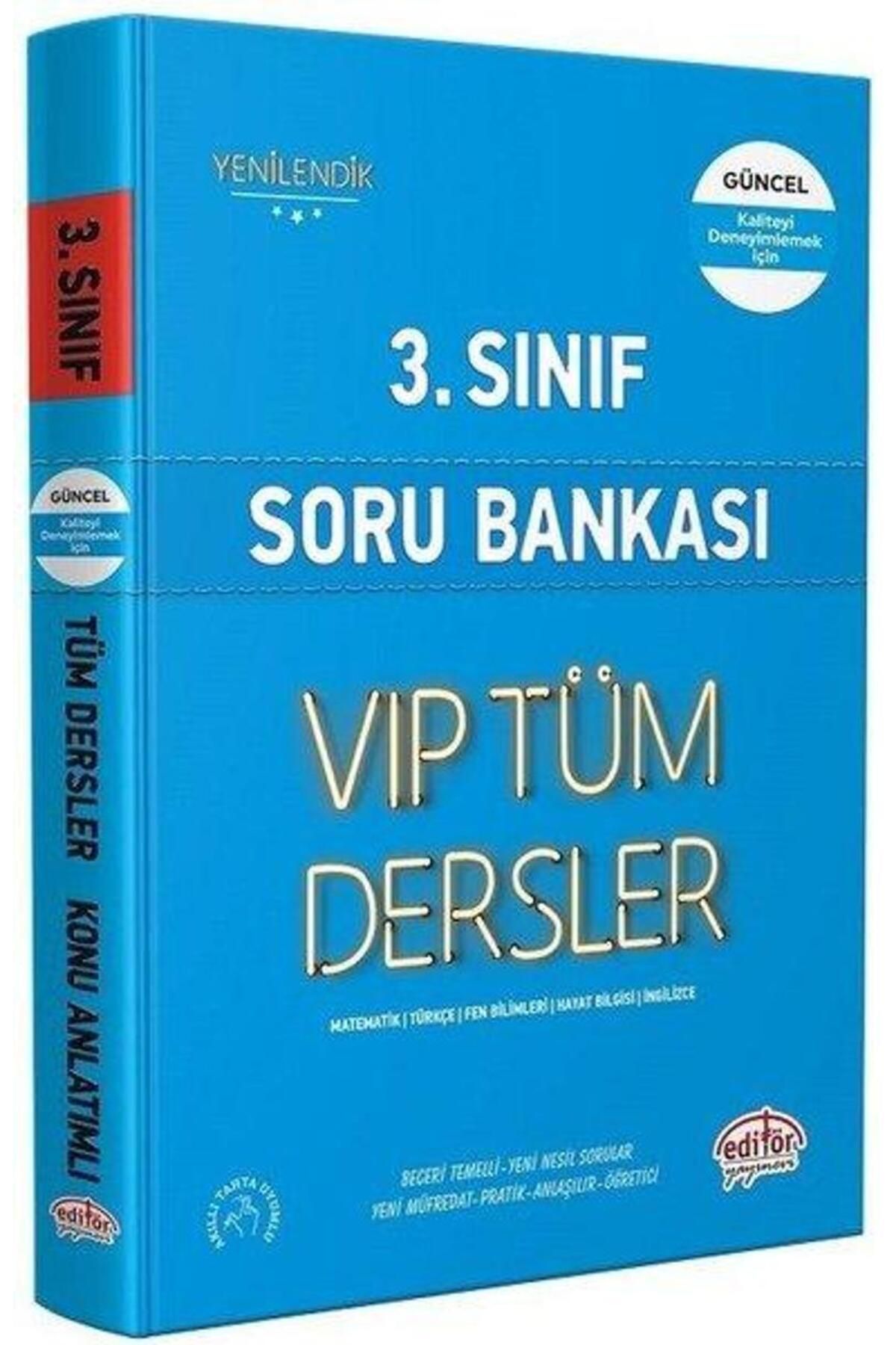 Editör Yayınları 3.Sınıf VIP Tüm Dersler Soru Bankası Mavi Kitap