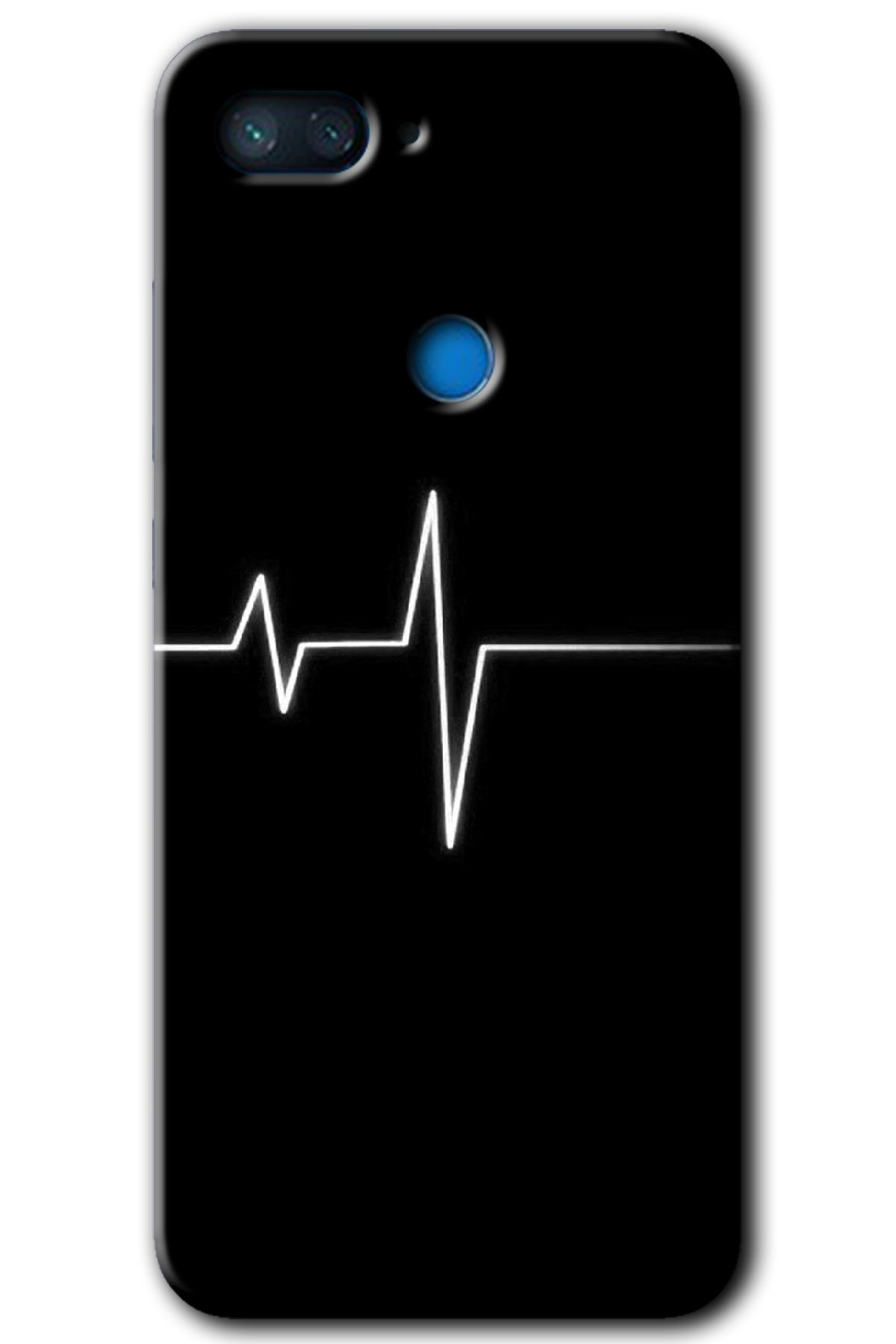 Gramaphone Xiaomi Mi 8 Lite Kılıf HD Desen Baskılı Arka Kapak + Kırılmaz Cam - Heart Rytm