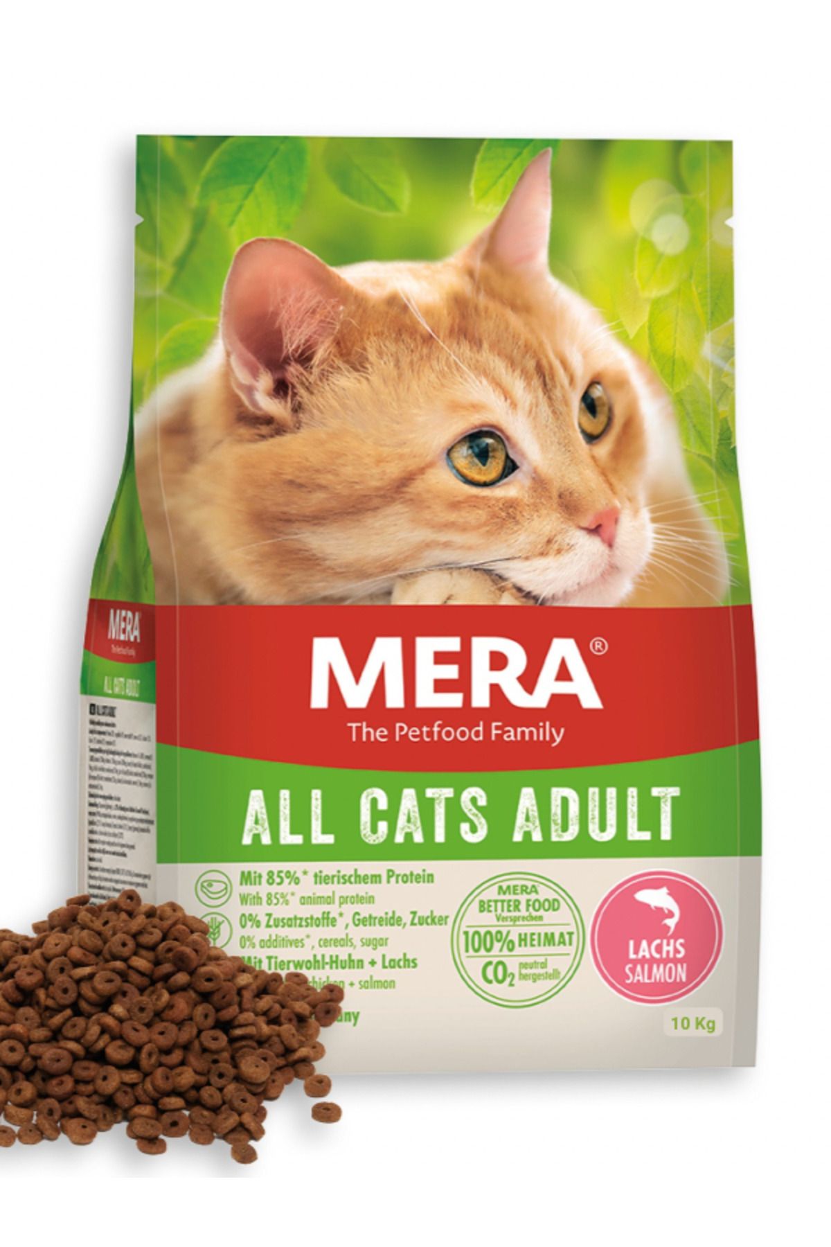 Mera All Cats Adult Grain Free Salmon Tüm Kediler İçin Tahılsız Taze Somon Balıklı Kedi Maması 10 kg
