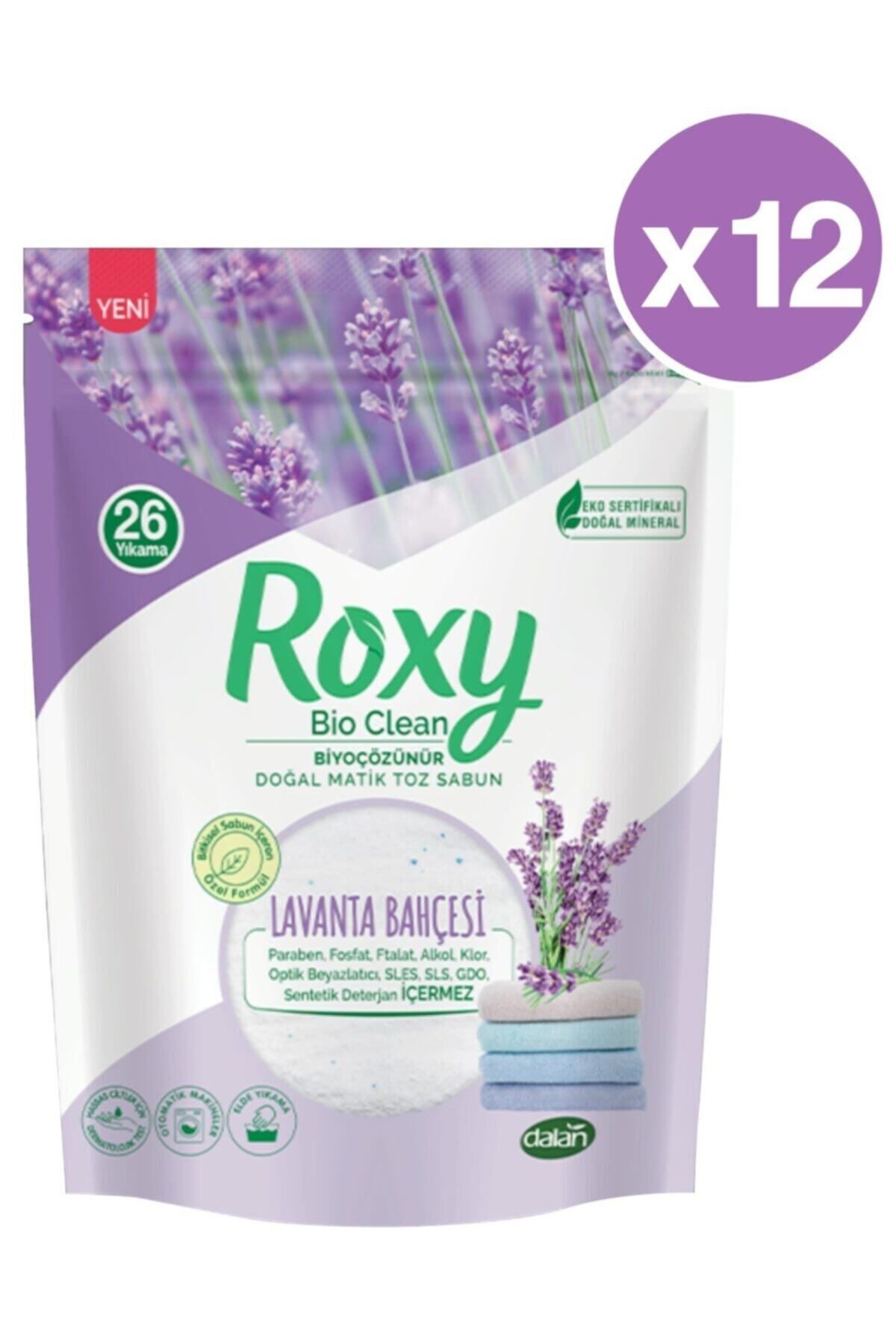 Dalan Roxy Bio Clean Lavanta Bahçesi Toz Sabun 800 Gr (26 Yıkama) X 12 Adet