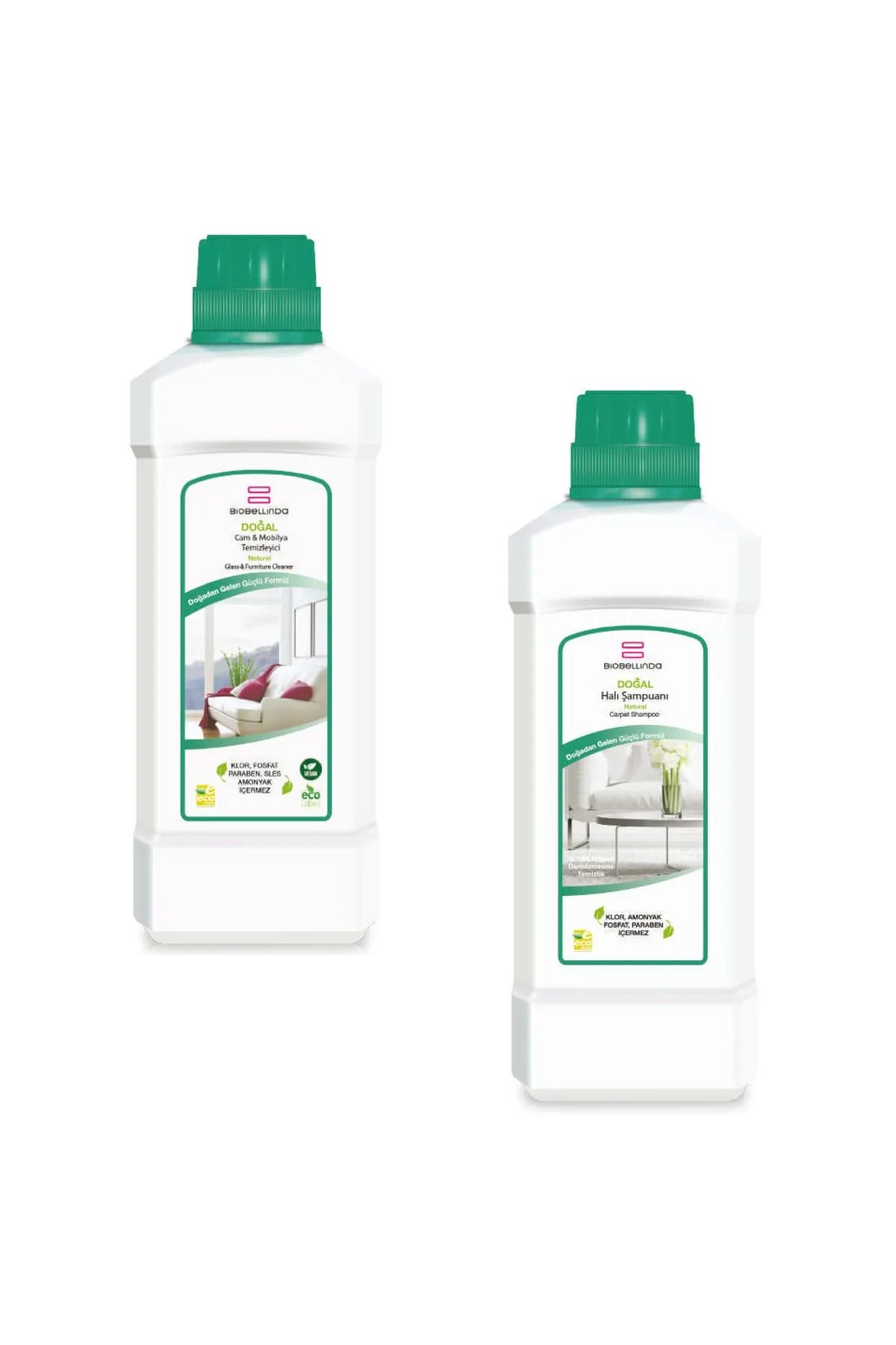 BioBellinda Cam & Mobilya Temizleyici + Halı Şampuanı