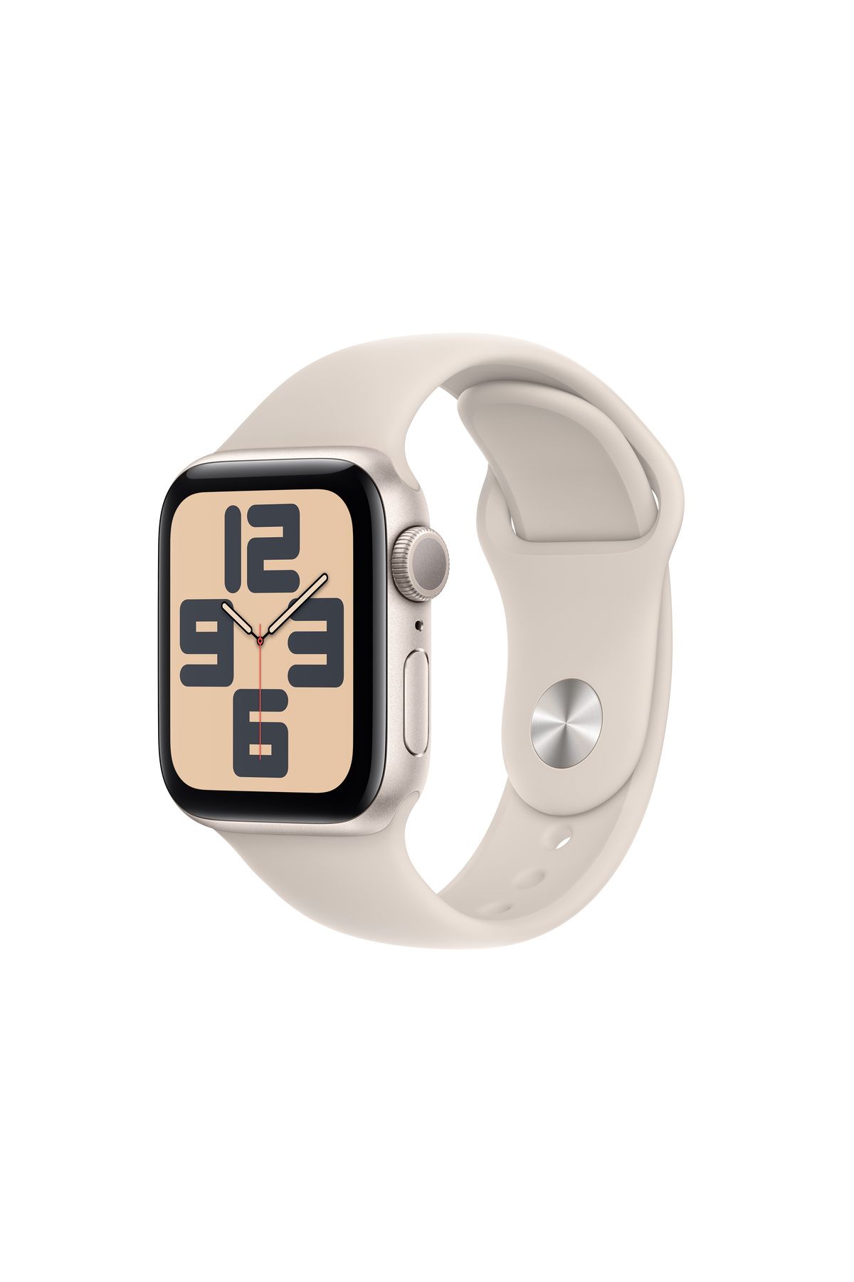 Apple Watch SE GPS 40mm Yıldız Işığı Alüminyum Kasa ve Yıldız Işığı Spor Kordon - M/L