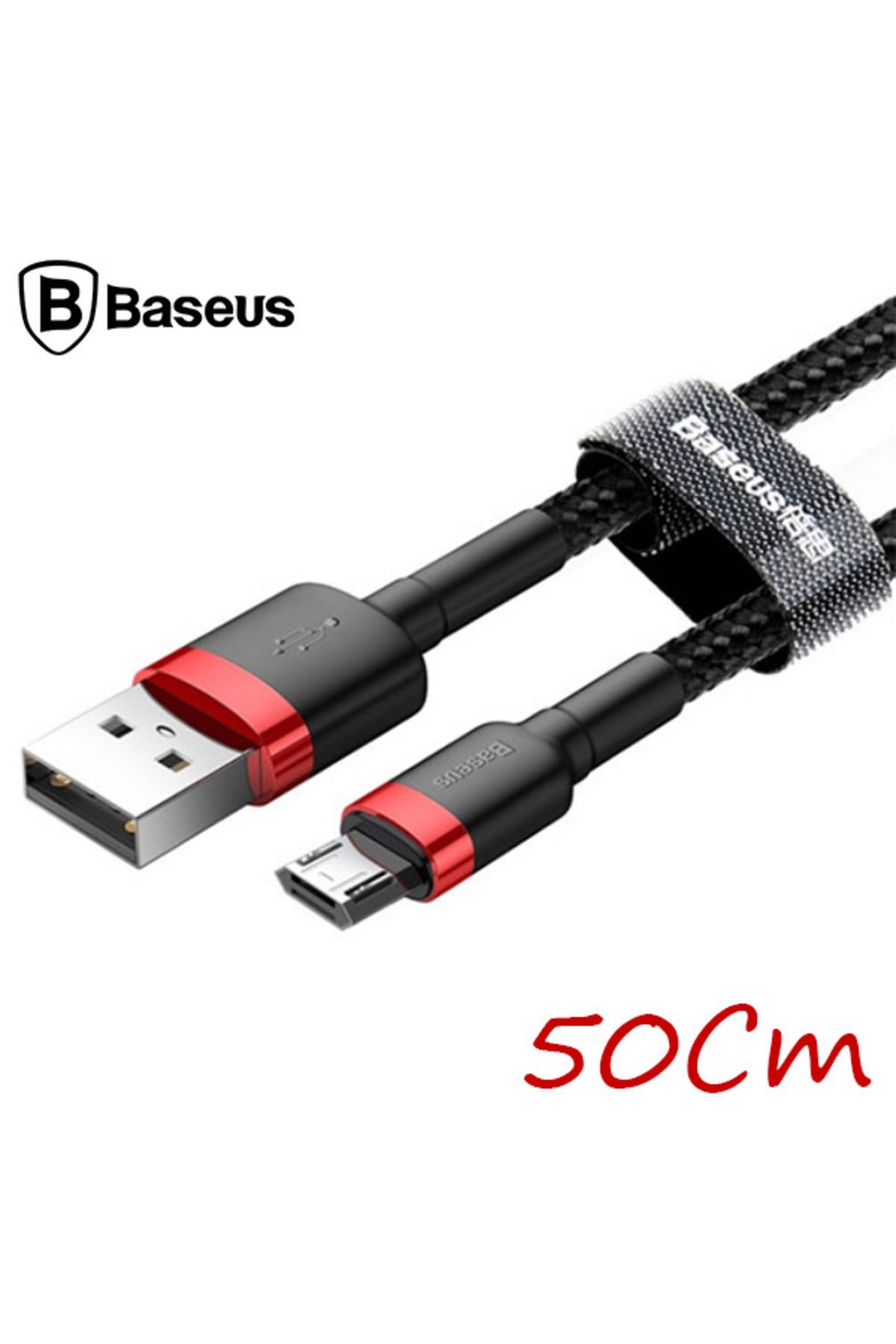 Mergetech Baseus Cafule Micro Usb 0.50 Kısa 2.4a Hızlı Şarj Halat Usb Kablo