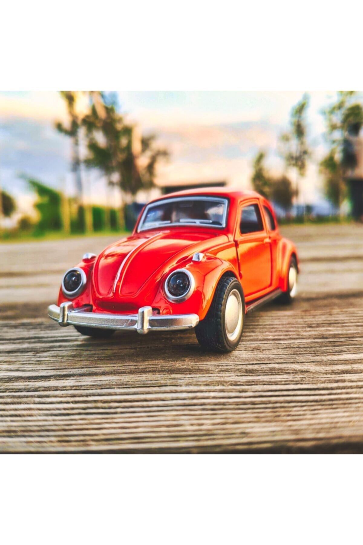 Volkswagen Beetle Koleksiyon Metal 12cm Kırmızı Vosvos Tosbağa