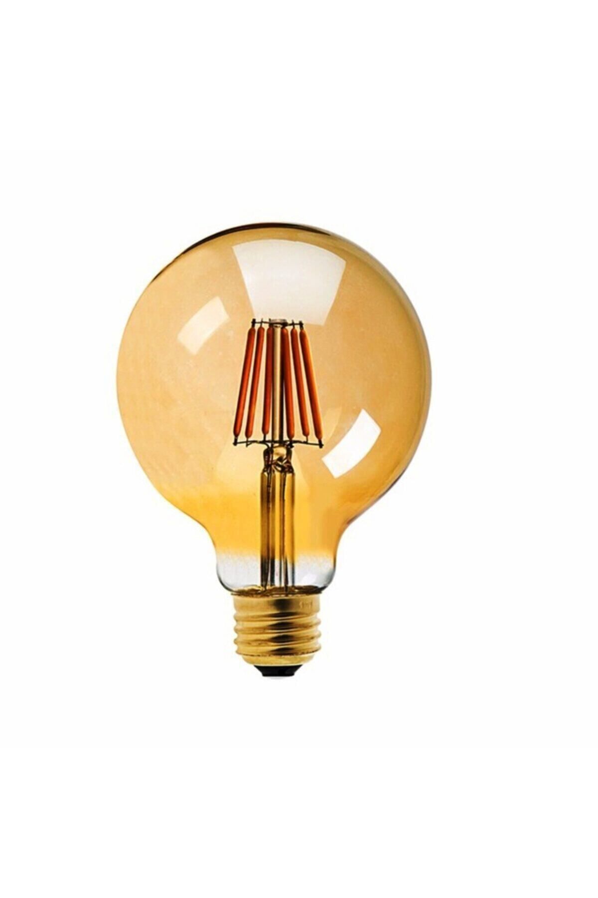 Heka Sarı Filament Edison Tip Rustik Led Ampul 750 Lümen G95 8 Watt
