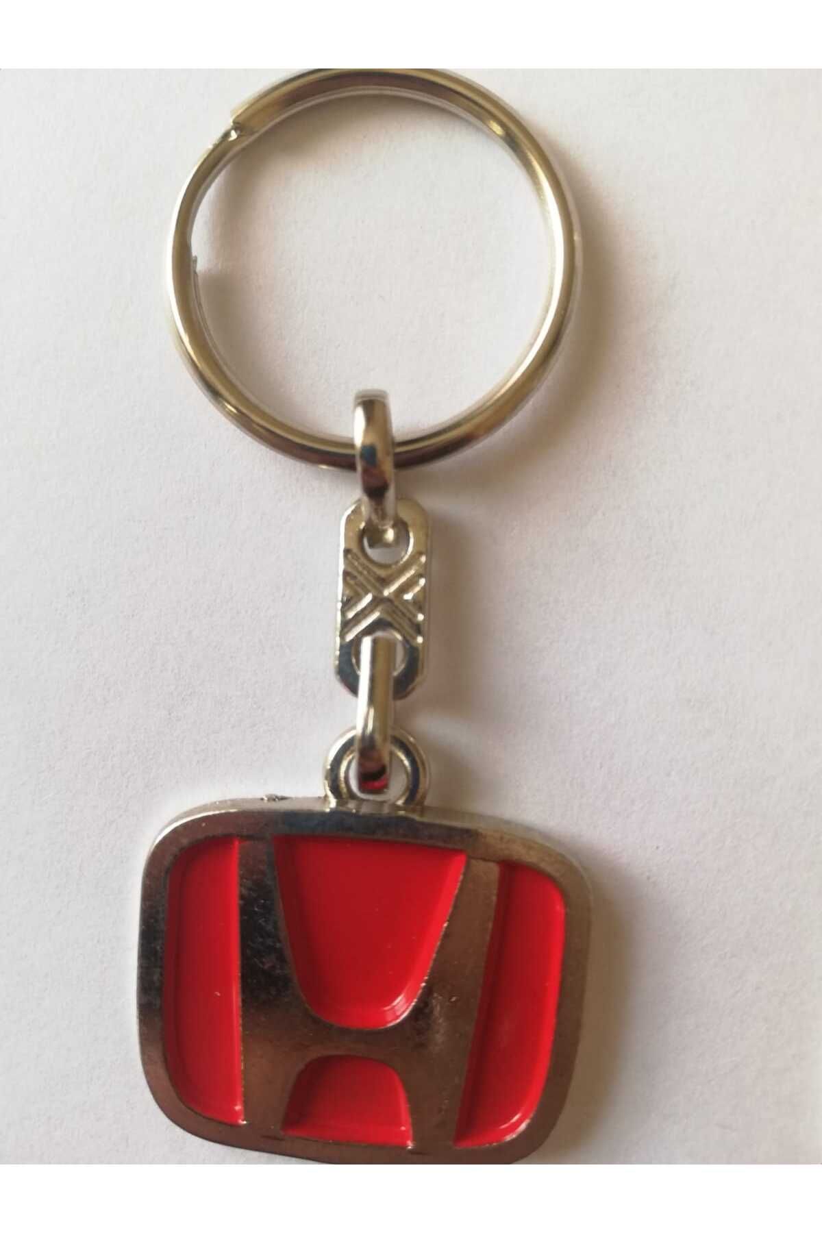 MEÇ Aksesuar Honda Logolu Kırmızı Metal Anahtarlık