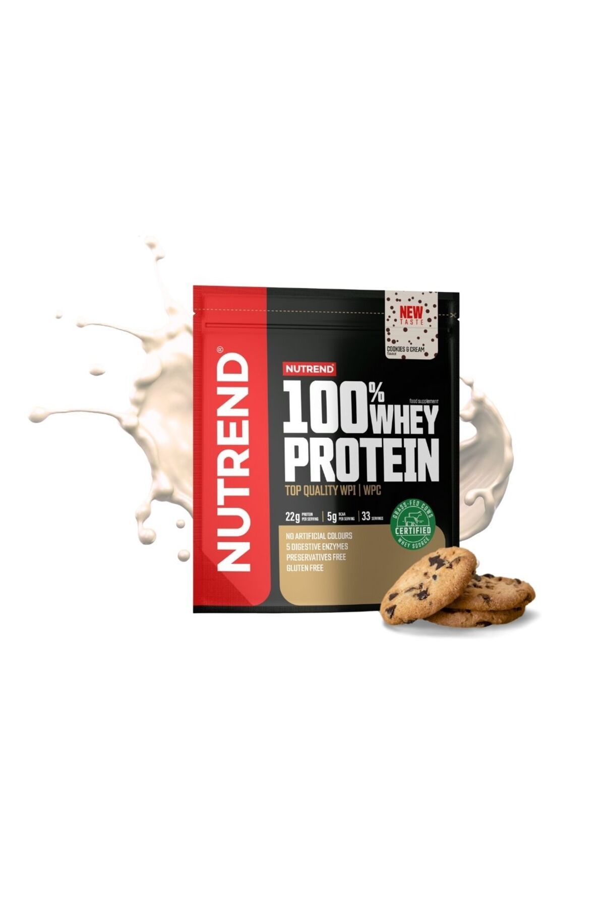 Nutrend %100 Whey Protein 1000 gr - Cookies & Cream- Kurabiye