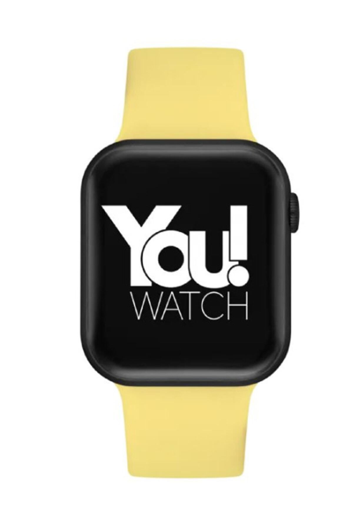 You Watch Youwatch F3-yf305 Siyah Kasa Sarı Silikon Kordon Unisex Akıllı Kol Saati Bileklik Hediyeli
