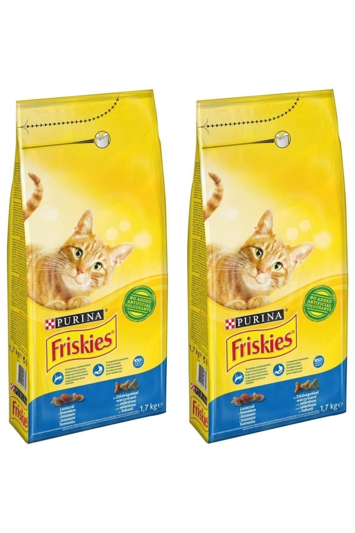 Friskies Friskies Somonlu Ve Sebzeli Yetişkin Kedi Maması 1,7kg X2 Adet
