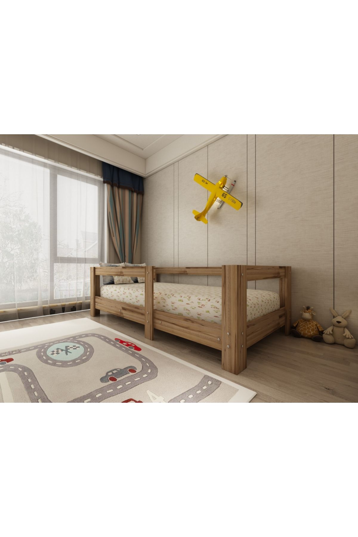 Lullaby Montessori Çırağan Çocuk Karyolası 90x190 Yatak Uyumlu Y2