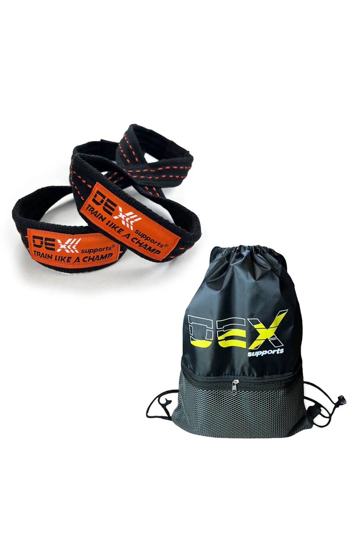 Dex Supports Lasting Energy 8 Loop Lifting Straps + Sackpack Spor Çantası 2'li PRO SET
