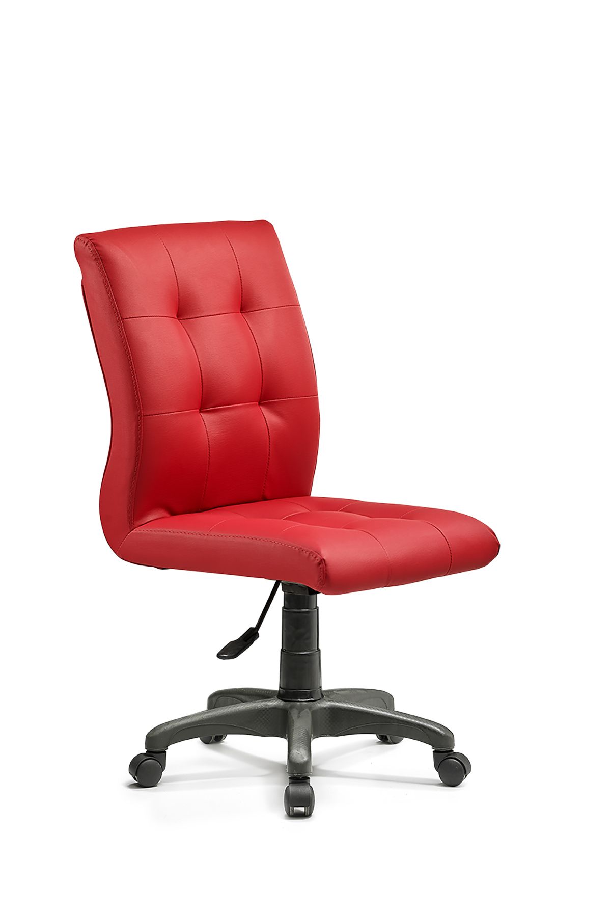 MEHMET YAREN BURO Zerda-3 Bilgisayar Koltuğu Arkalıklı Ofis Büro Sandalyesi Tekerlekli Kırmızı Renk Plastik Ayaklı