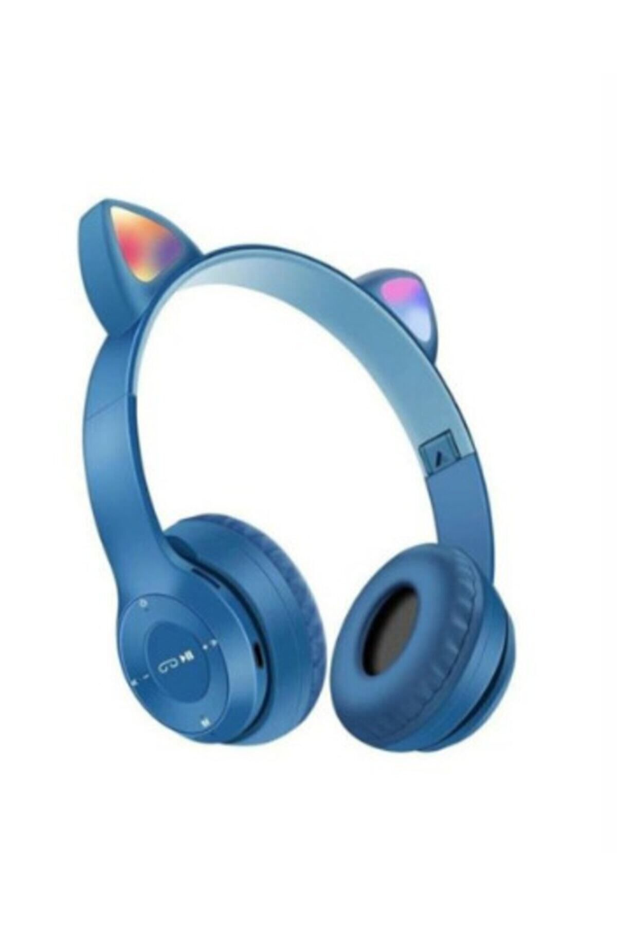 gnctech Kablosuz Bluetooth Kulaküstü Kedili P47m Kulaklık Rgb Işıklı Kedi Desenli Kulaklık