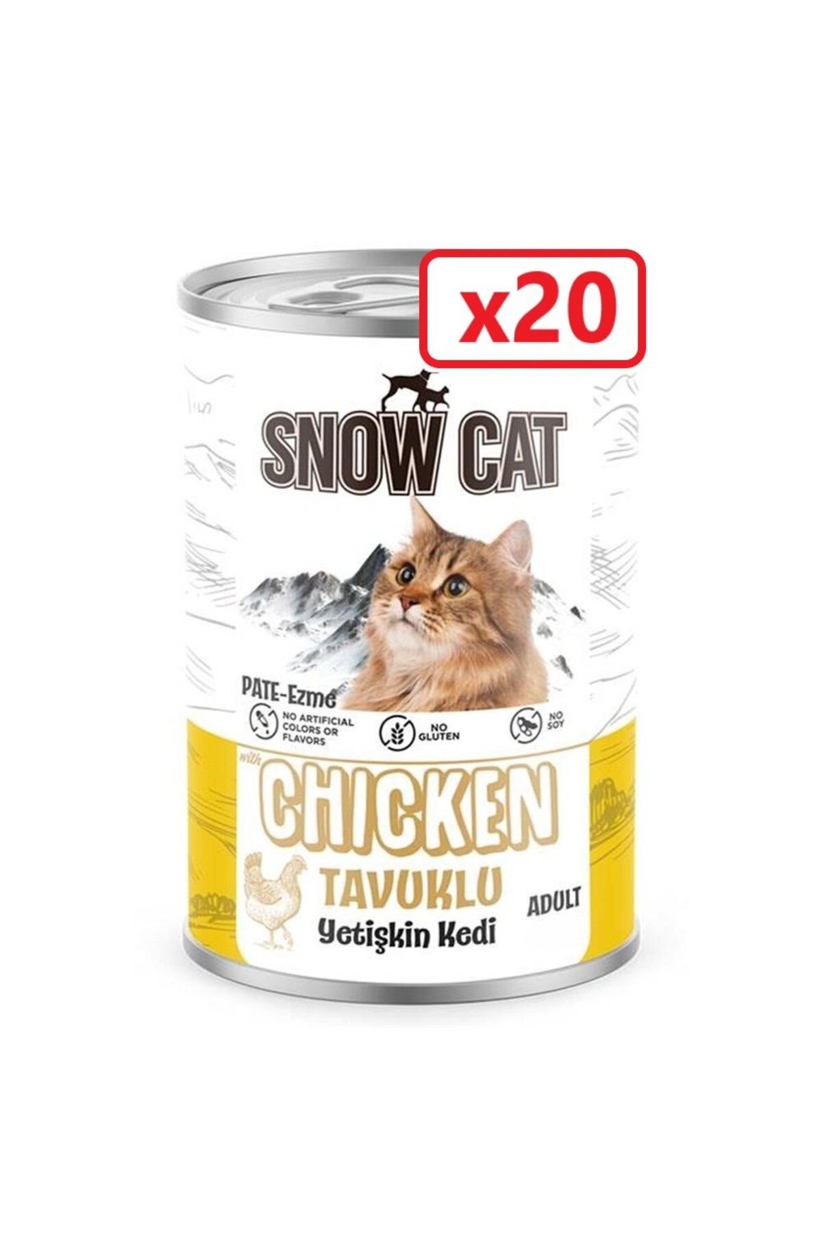 Snow Cat Tavuk Etli Kedi Konserve 400gr-20 Adet