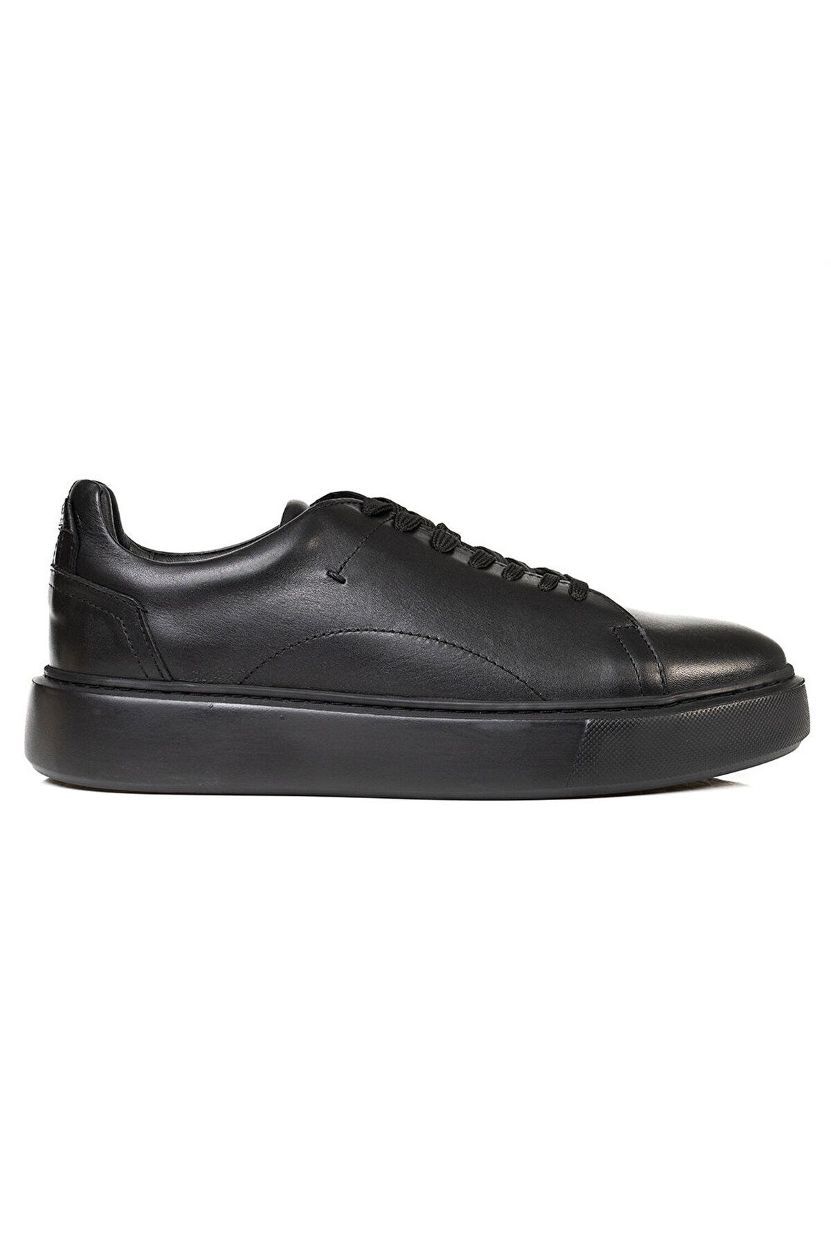 Greyder Erkek Siyah Hakiki Deri Sneaker Ayakkabı 3k1sa75162