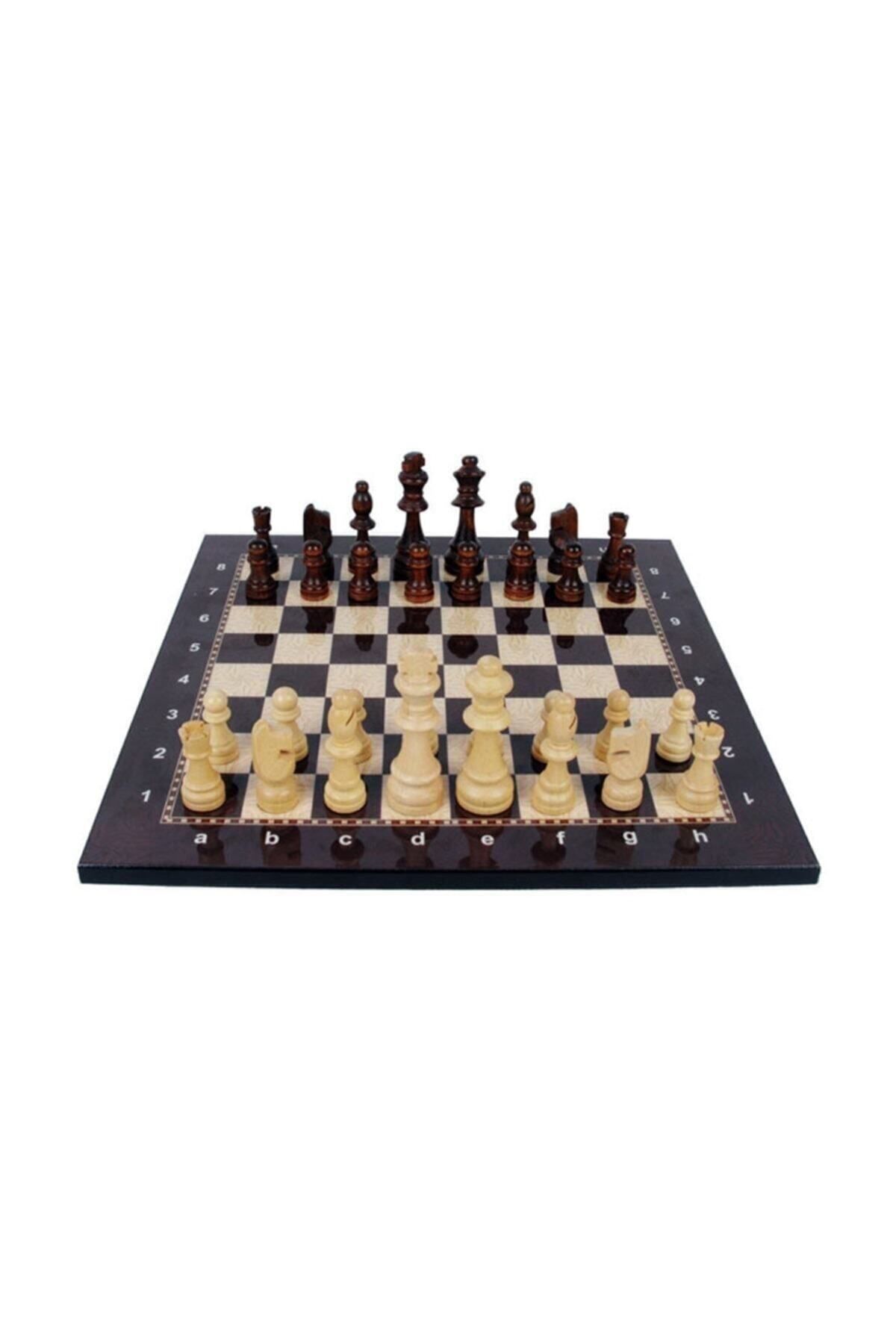 checkmate Lüks Ağaç Ahşap Satranç Takımı Seti Ahşap Figür Dama Üstün Kalite 36x36