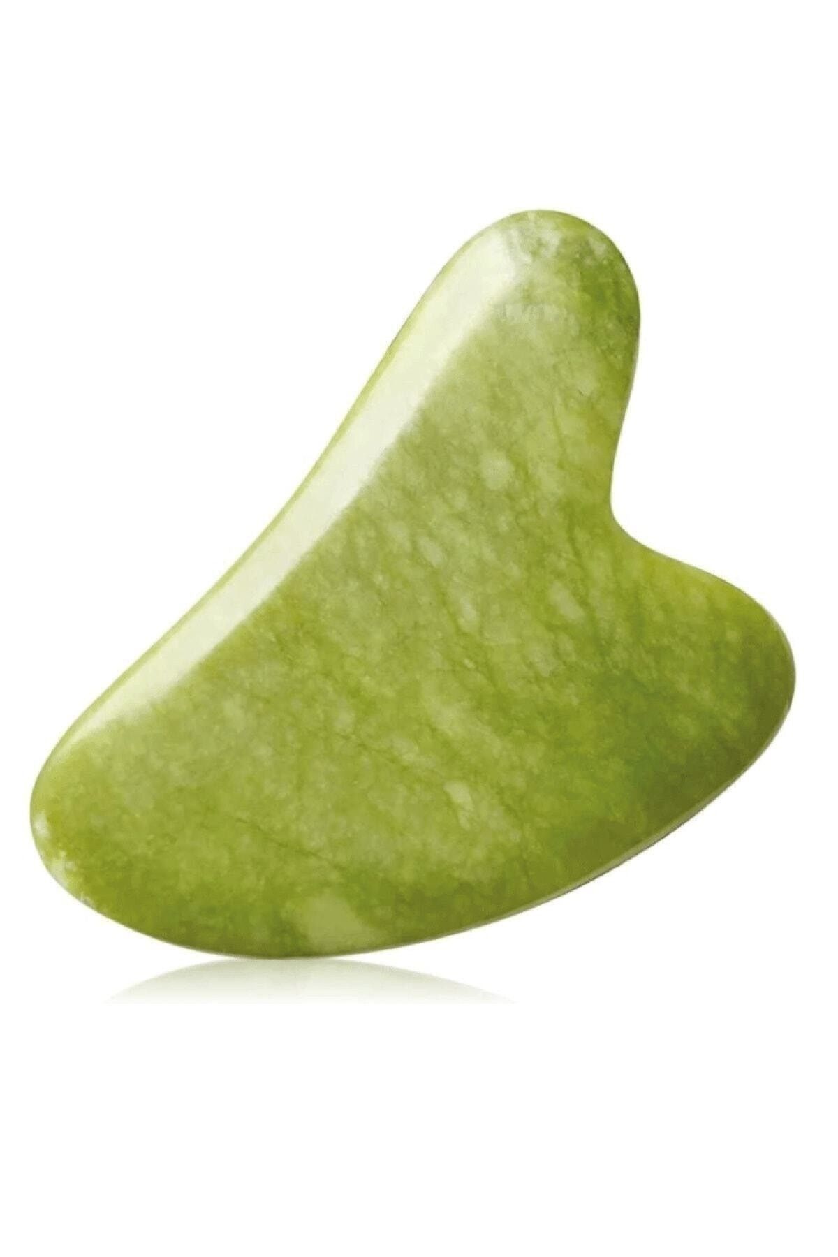 BEYZANA Kalp Yeşim Gua Sha Yüz Masaj Taşı