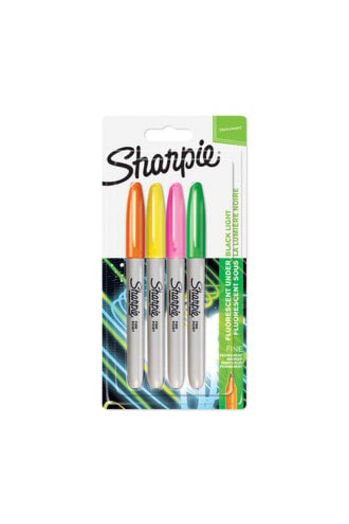 Sharpie Neon Permanent Keçeli Kalem, 4'lü Fosforlu Renkte Boya Kalemi Seti ( 1 ADET )