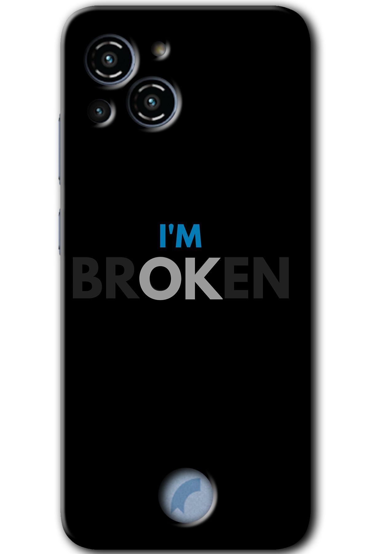 Gramaphone Reeder S23 Pro Max Kılıf HD Desen Baskılı Arka Kapak - Im Broken