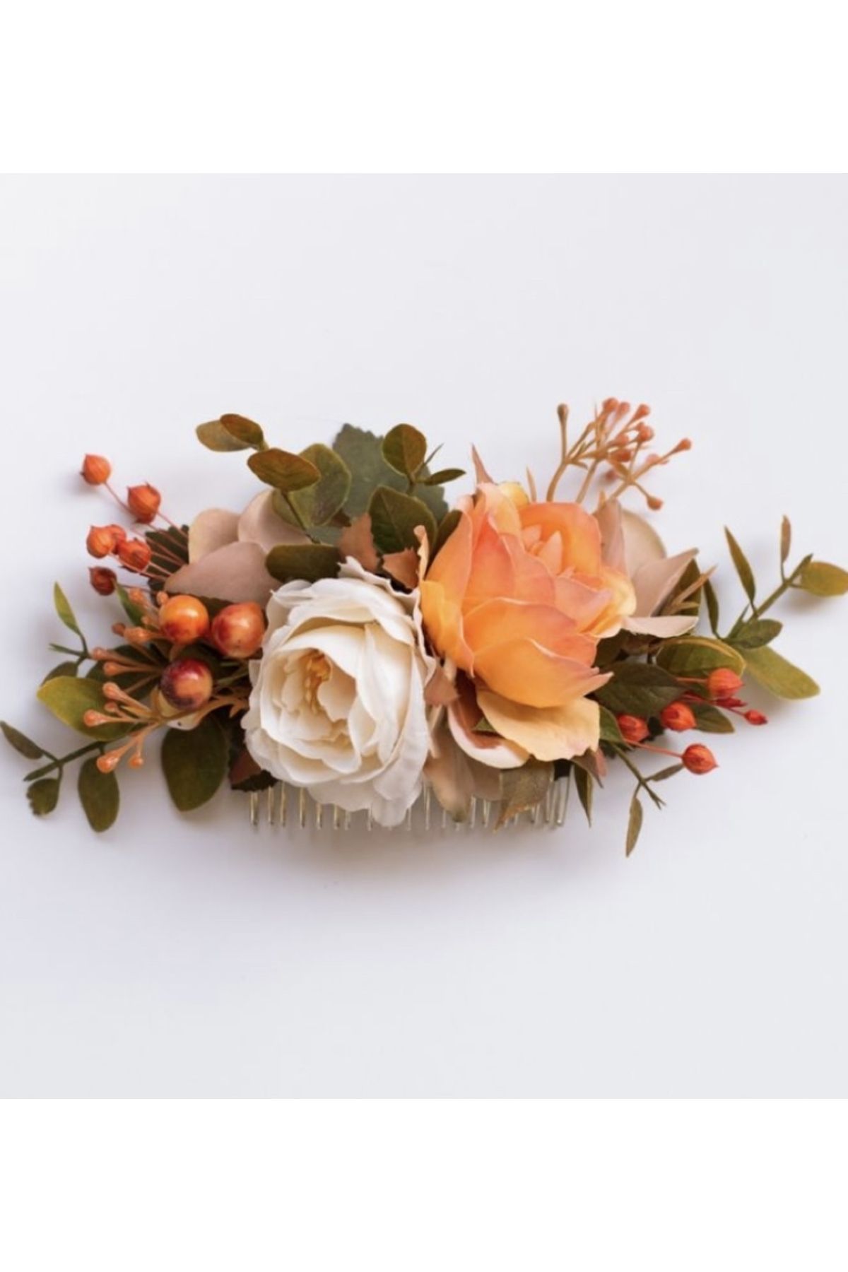 Denizkızı Flowers & Gifts Çiçekli Gelin Tacı Nişan Tokası Bride Crown