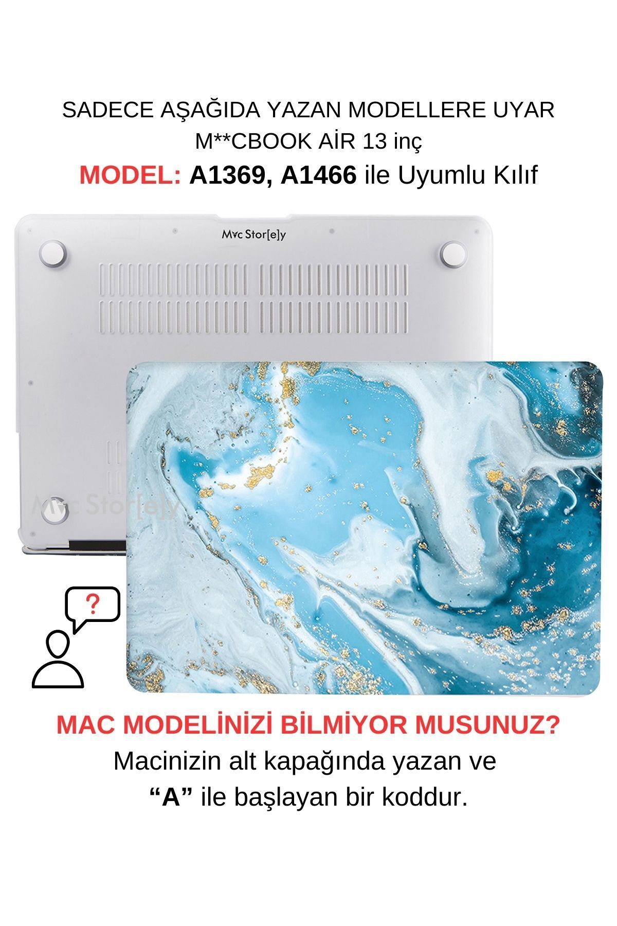 Mcstorey Macbook Air Kılıf 13inç (eski Usb'li Model 2010-2017) A1369 A1466 Ile Uyumlu Focus01nl