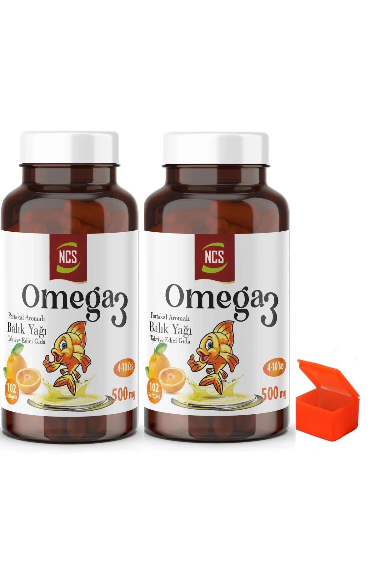 Ncs Omega3 Balık Yağı Portakal Aromalı 204 Softgel + Hap Kutusu