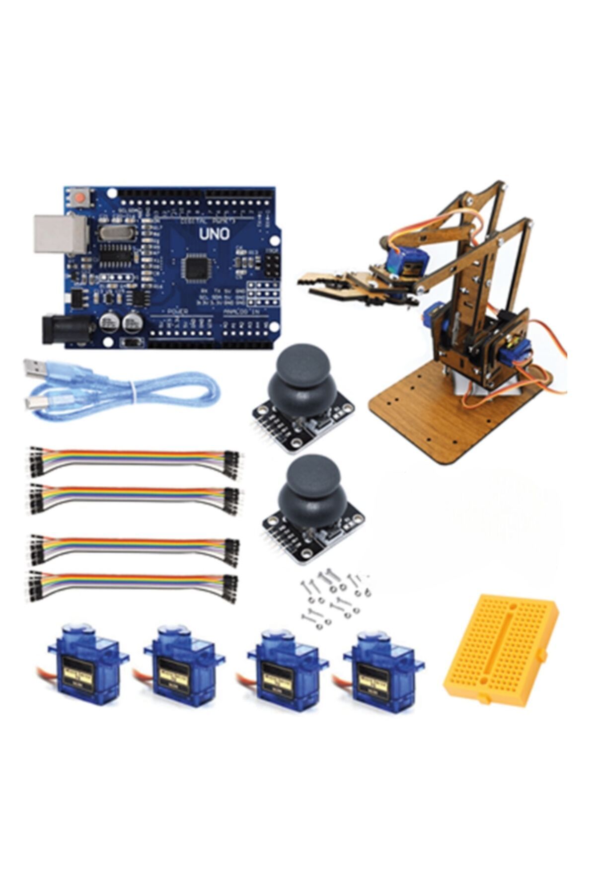 Fapatech Arduino Sert Mdf Robot Kol Kiti - Demonte