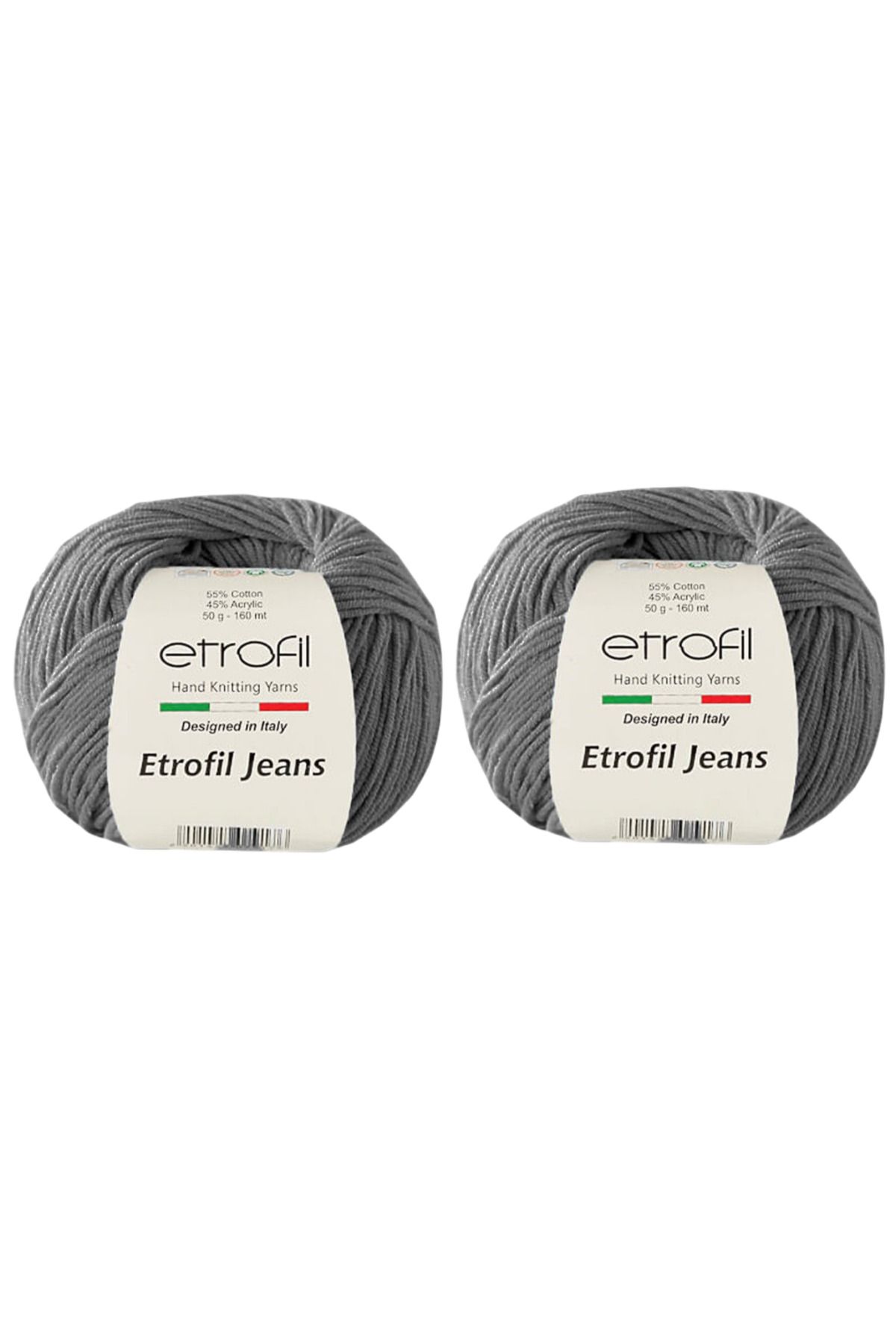 Etrofil Jeans Amigurimi & Motif El Örgü İpi (2x50gr) - 067 Dark Grey