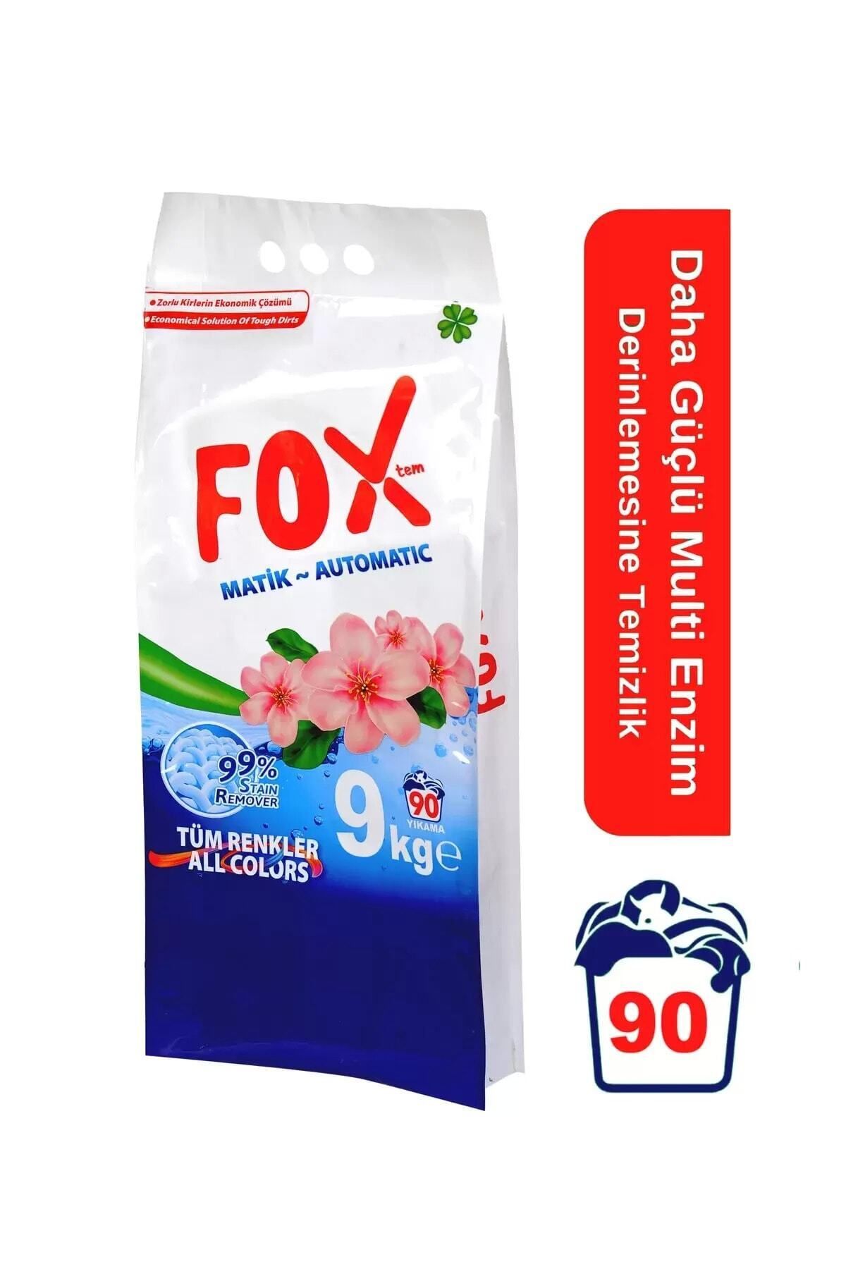 Foxtem Matik Toz Deterjan Renkliler Ve Beyazlar Için Derinlemesine Temizlik 9kg