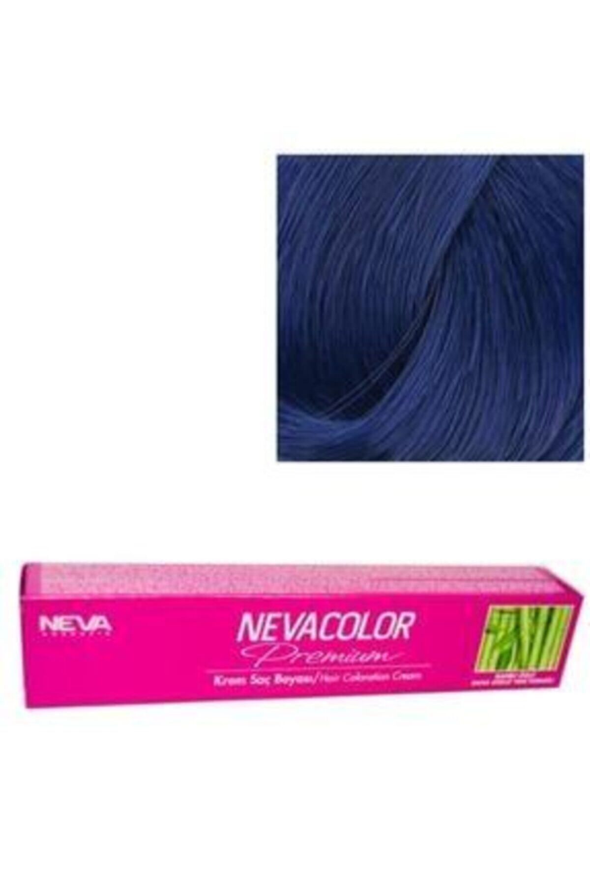 Neva Color Premium Kalıcı Krem Saç Boyası 0.11 Yoğun Mavi