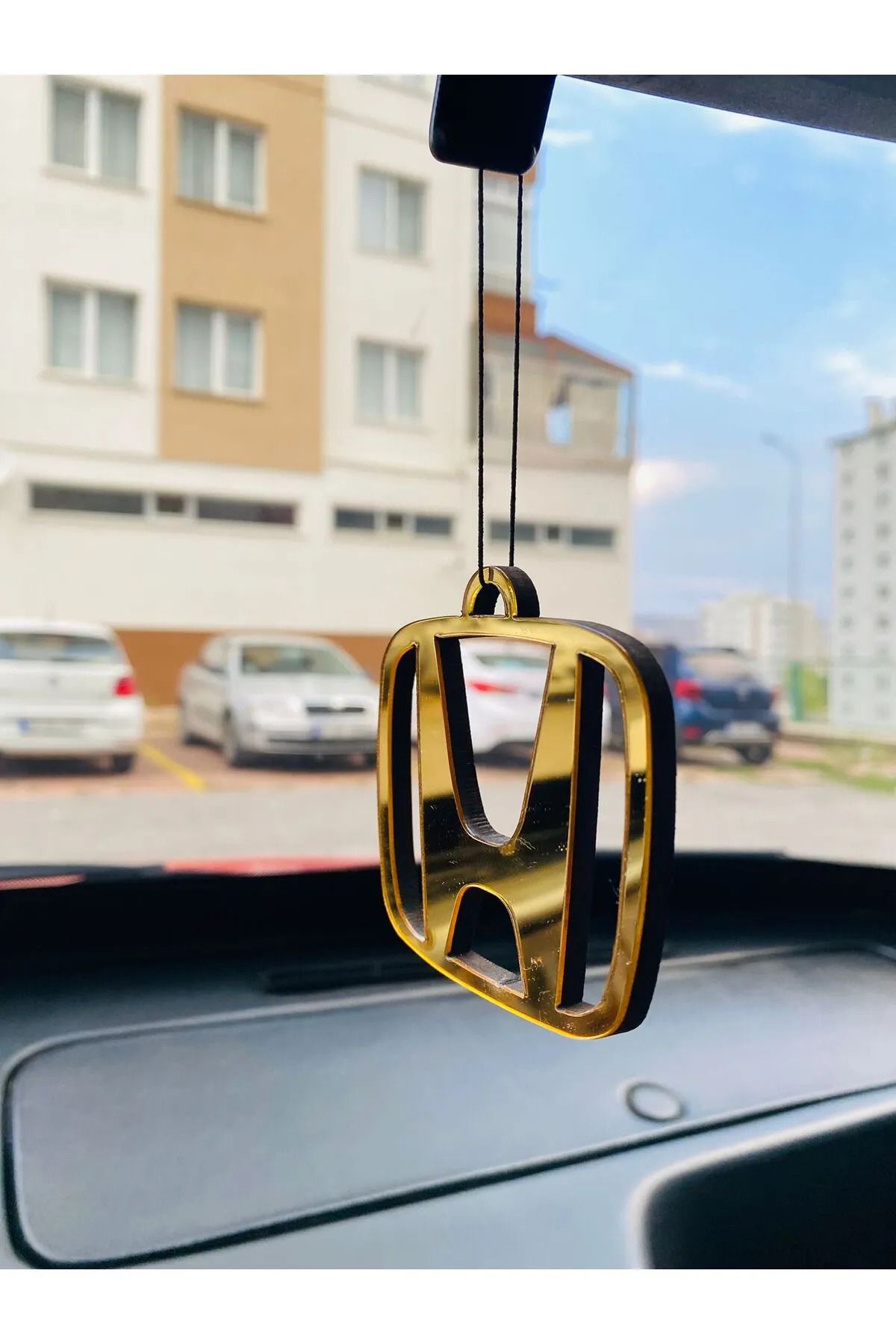 Alos Star Honda Araba Dikiz Aynası Süsü Honda Logosu Gold Pleksi