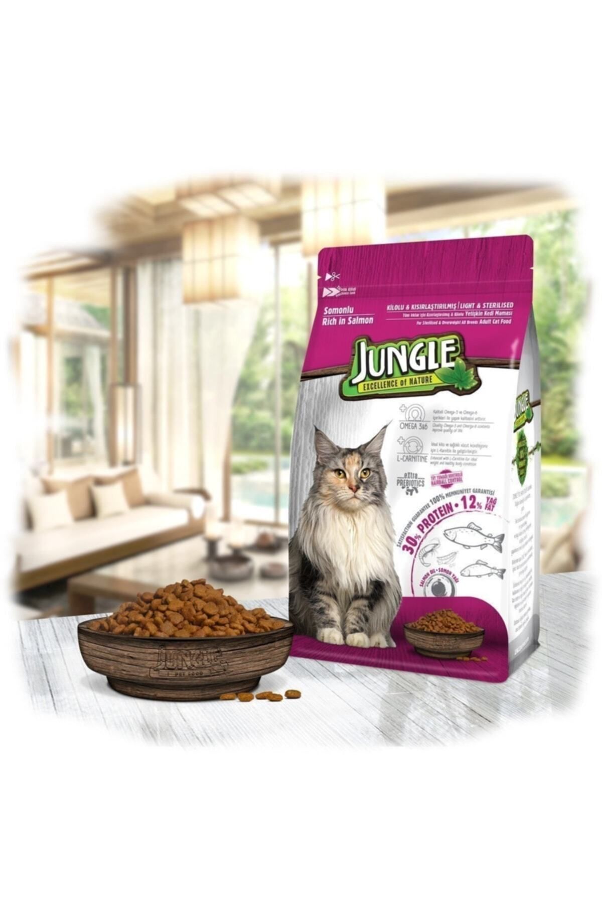 Jungle Somonlu Kısırlaştırılmış Kedi Maması 500 Gr