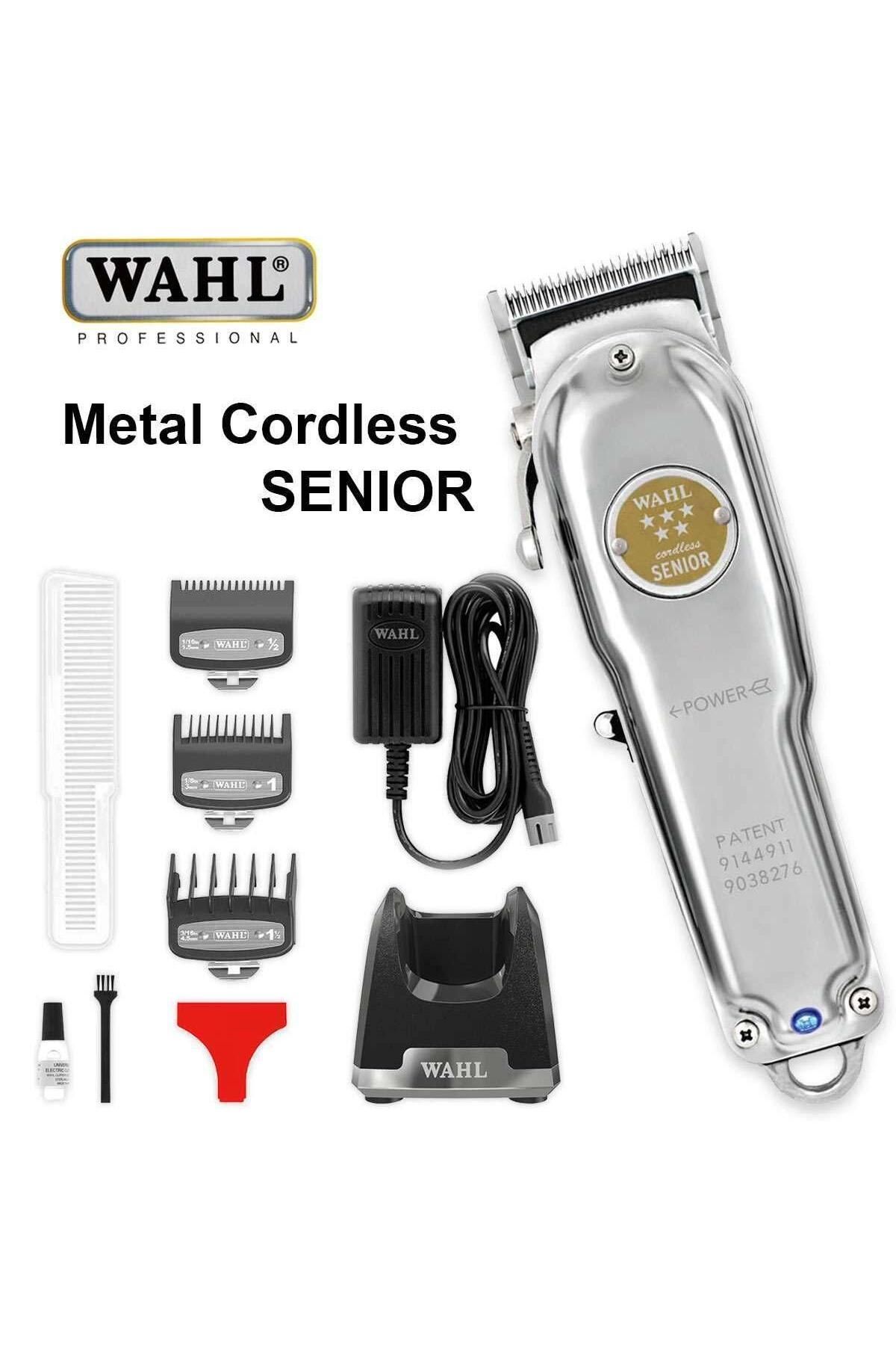 Wahl Senior Cordless METAL Edition - Profesyonel Saç ve Ense Tıraş Makinesi - Gümüş