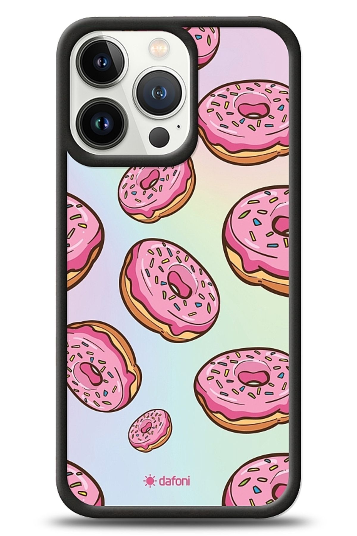 Dafoni iPhone 13 Pro Max Pembe Donut Kılıf
