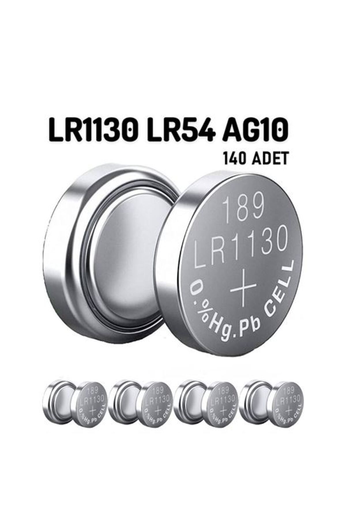 Transformacion 100+40 ADET LR1130 LR54 AG10 1.55V 10 Adet Alkaline Pil 716931