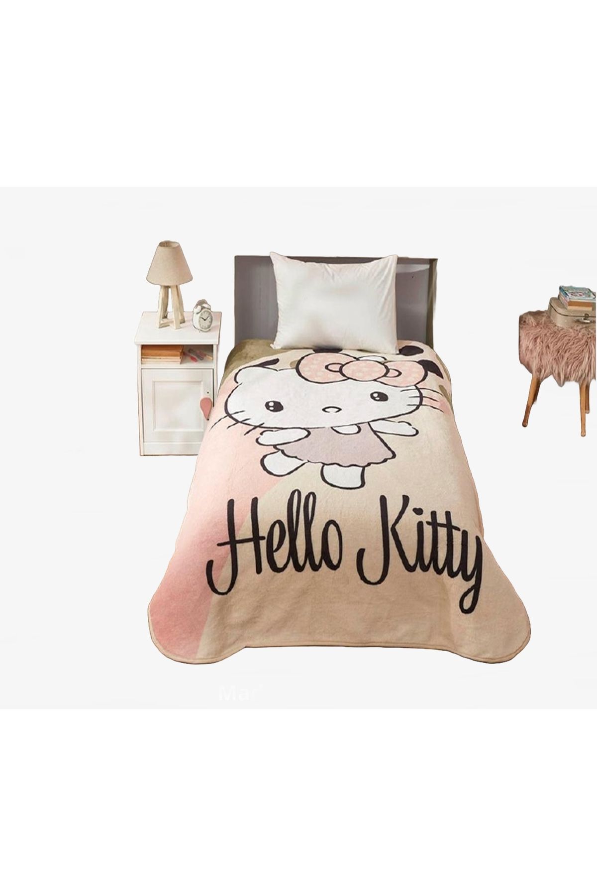 Taç Lisanslı Hello Kitty Sprıng Tek Kişilik Battaniye - Hello Kitty Blanket
