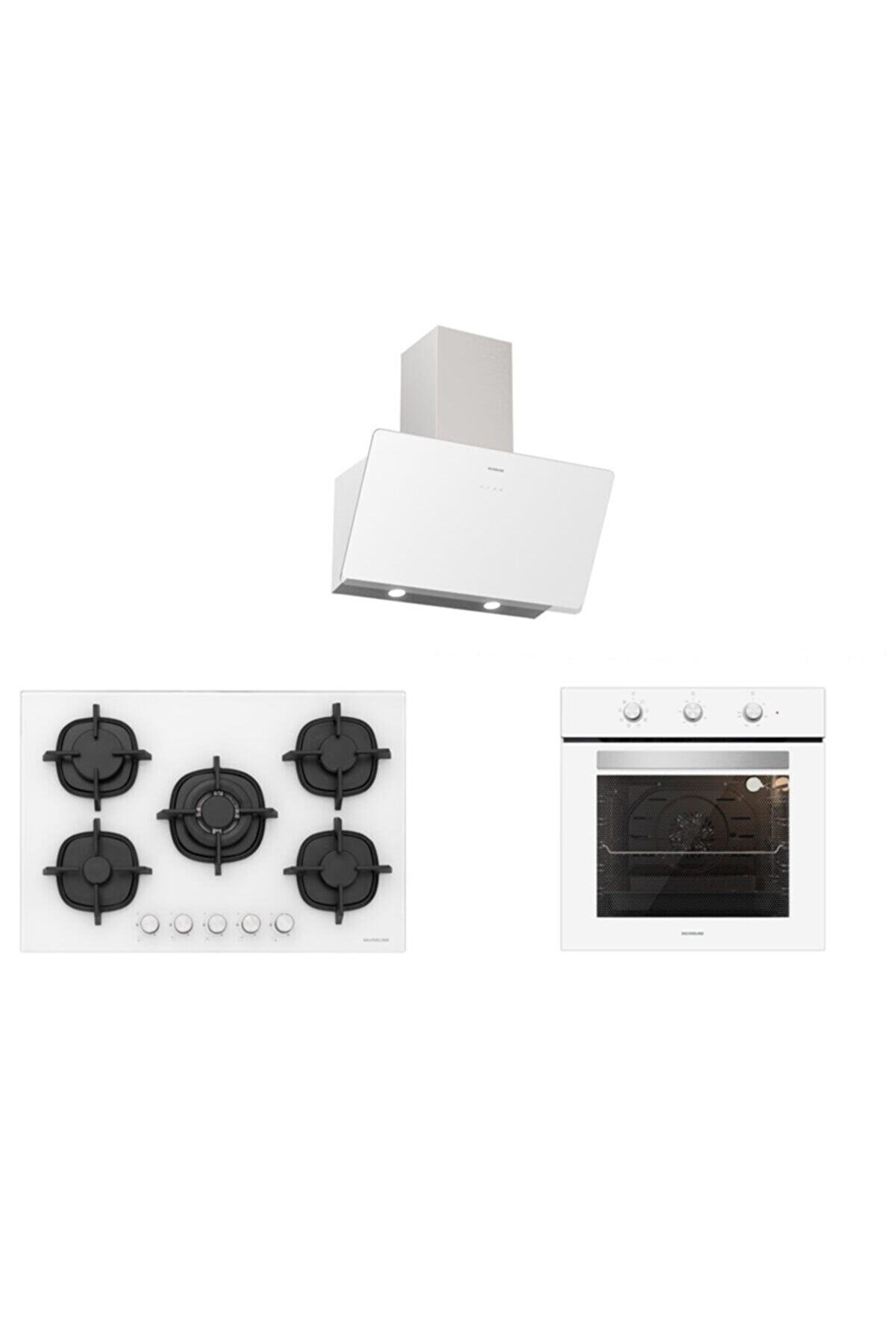 Beyaz Cam Ankastre Set (3457 Soho 8069cs5364w0169bo6503w01)