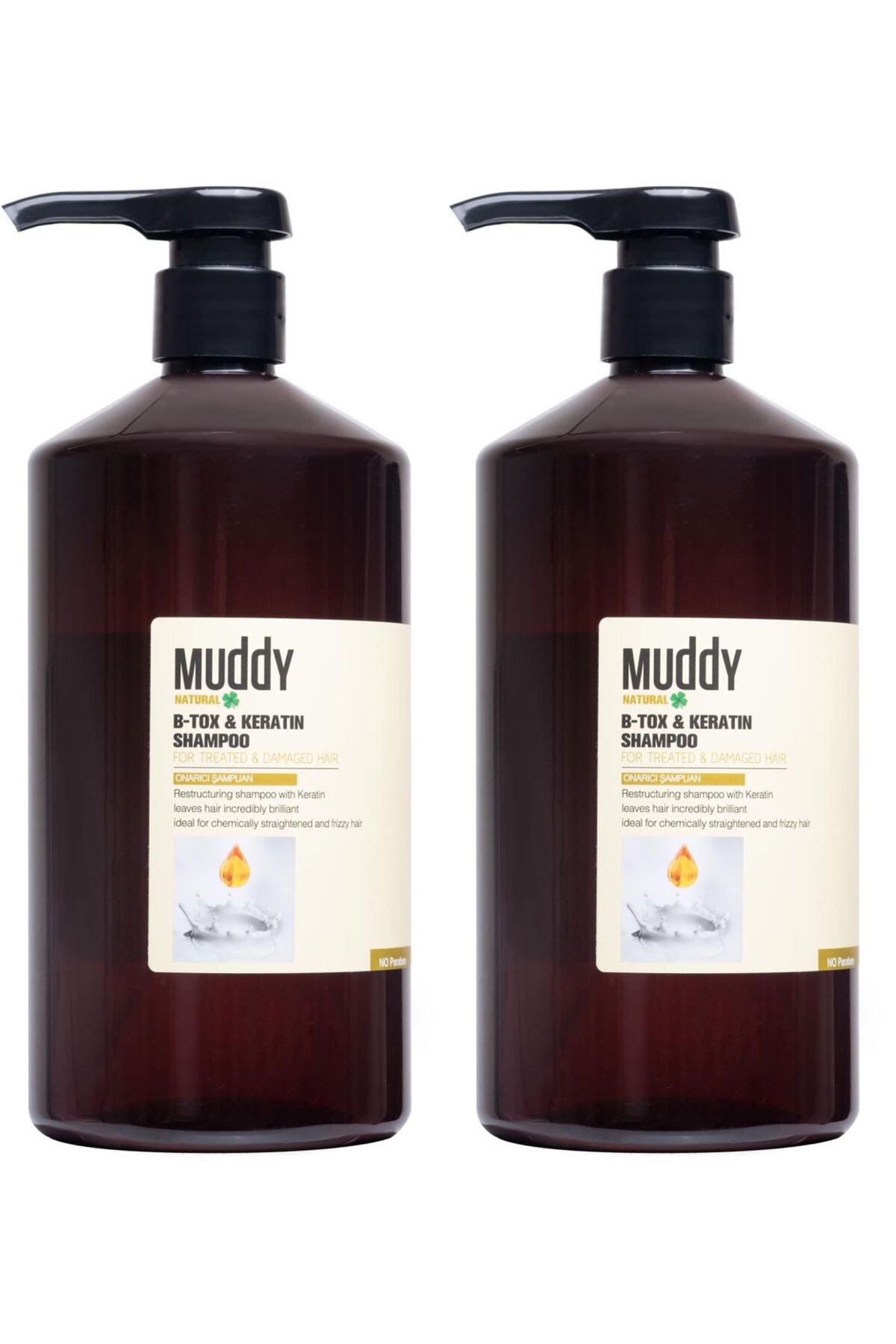Muddy Onarıcı Ve Besleyici B-tox&keratın Shampoo 1000 Ml 2 Adet