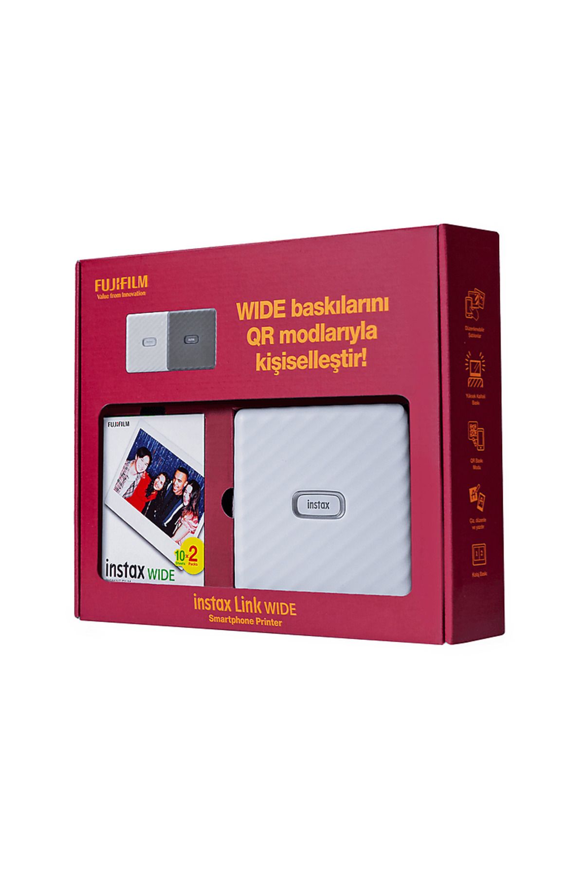 Fujifilm Instax Link Bundle Box Fotoğraf Yazıcısı Beyaz