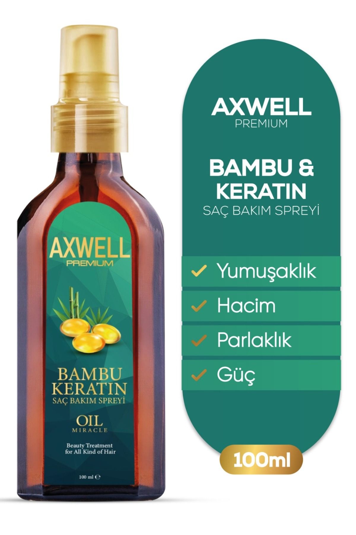 AXWELL PREMIUM Premium Bambu& Keratin Saç Bakım Spreyi- 100ml