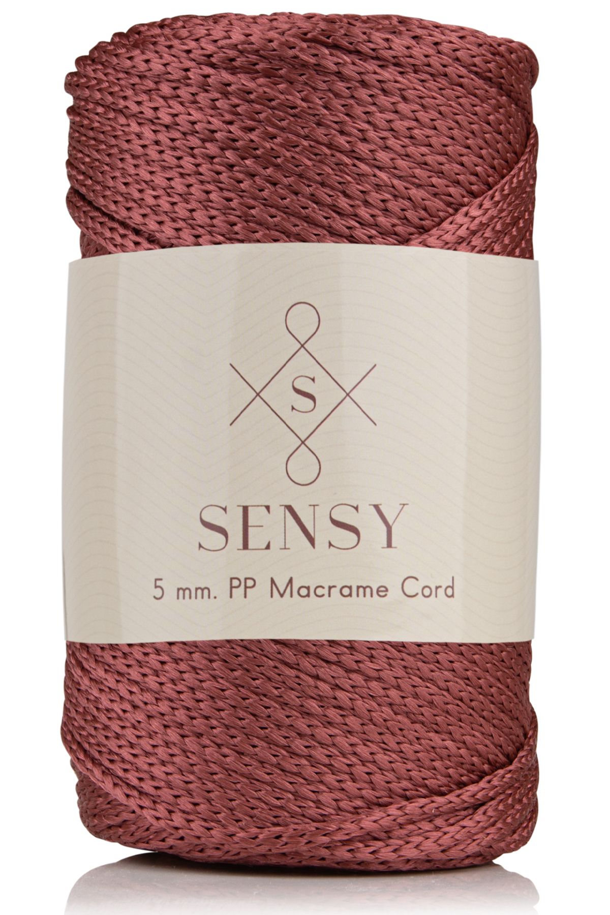 SENSY 5 Mm - 400 gr Polyester Makrome Ipi Gül Kurusu 95 M Polyester Makrome Ip Supla Ip Ve Çanta Ipliği