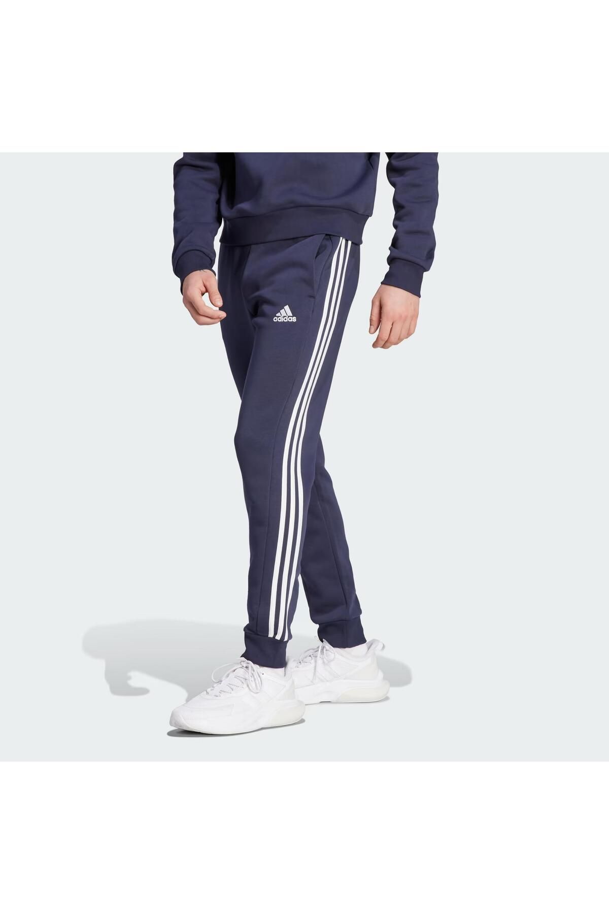 adidas Essentials Fleece 3 Stripes Tapered Cuff Erkek Eşofman Altı