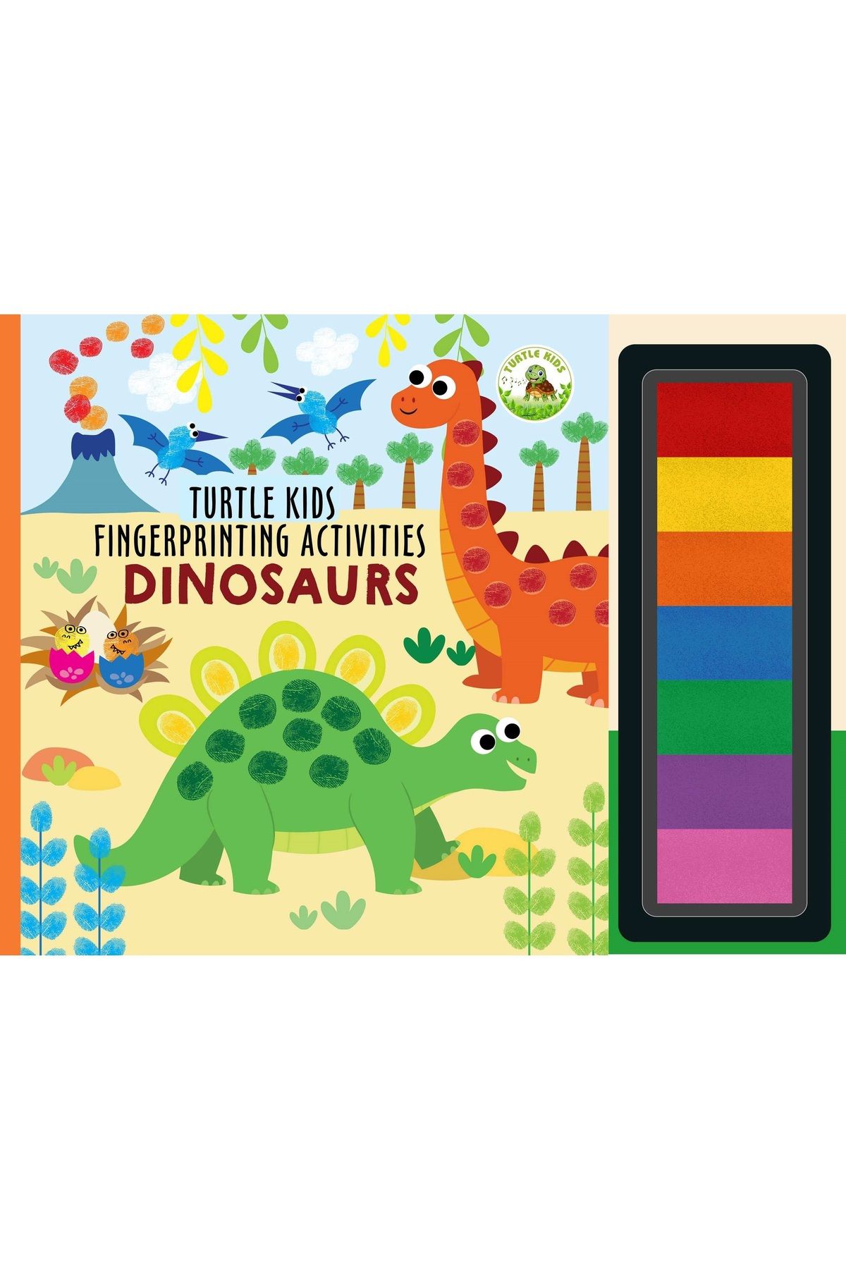 TURTLEKİDS Turtle Kids Fingerprinting Activities Dinosaurs