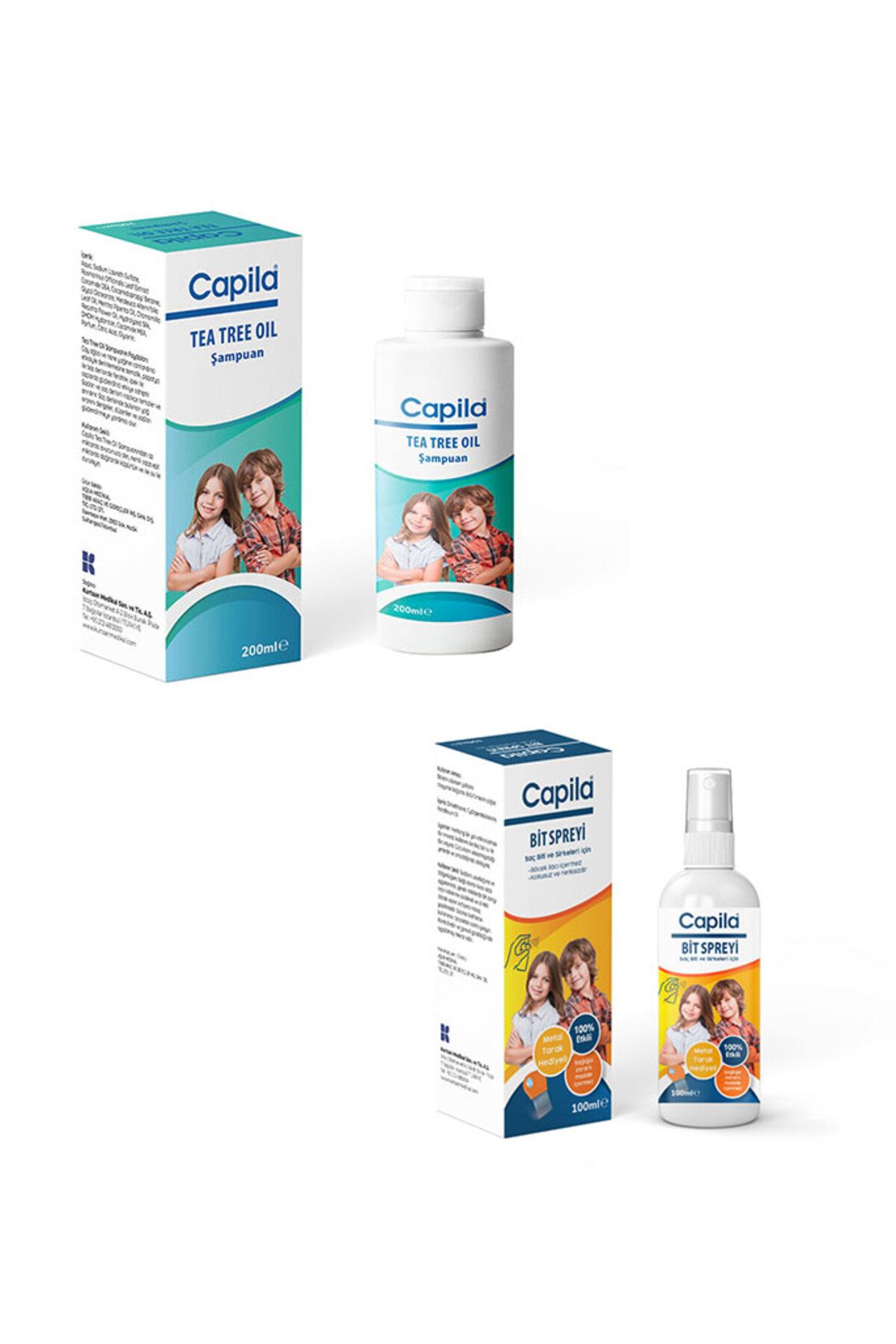 Capila Bit Spreyi 100 ML + Capila Bit Şampuanı 200 ML - Metal Tarak Hediyeli - Yetkili Satıcı